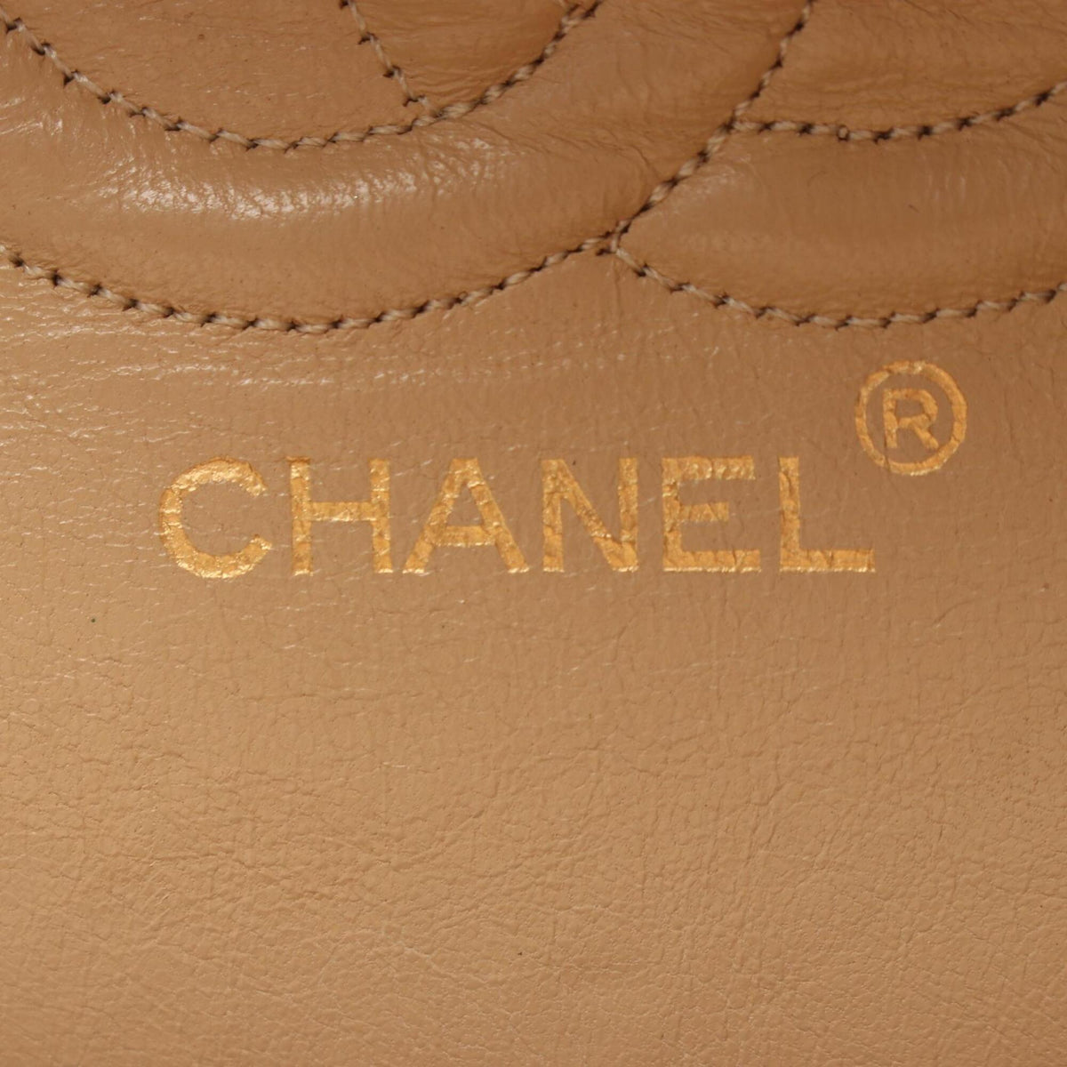 Chanel Beige Leather Handbag Shoulder Bag (Pre-Owned)