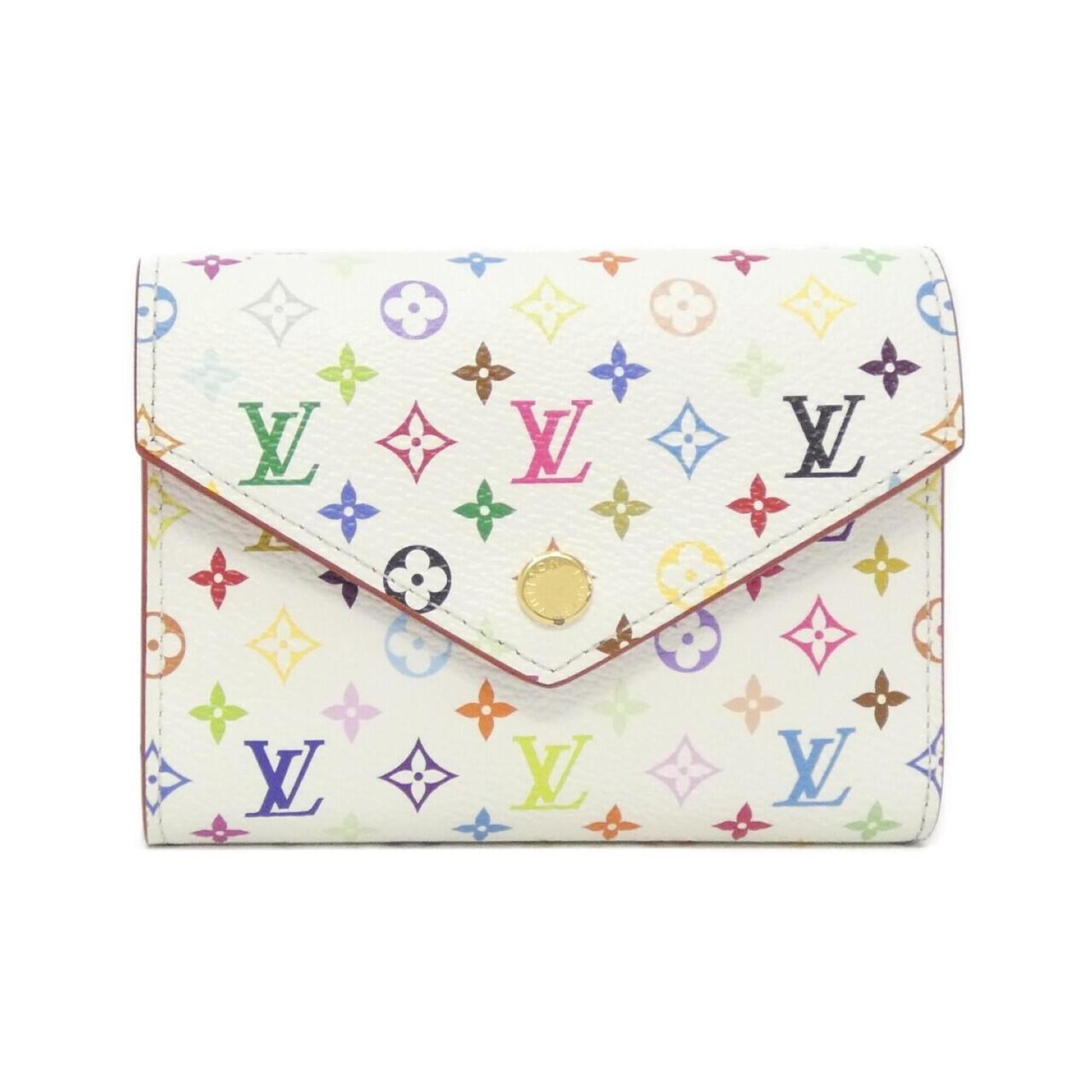 Louis Vuitton White Coated Canvas Wallet (Tri-Fold) (Pre-Owned)