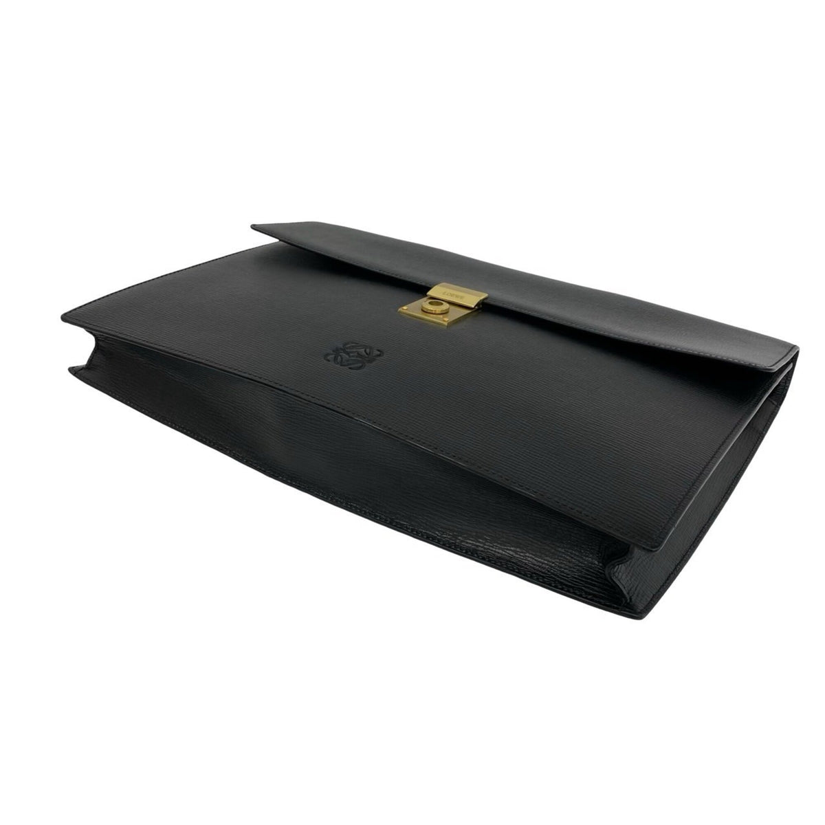 Loewe Black Leather Briefcase Handbag (Pre-Owned)