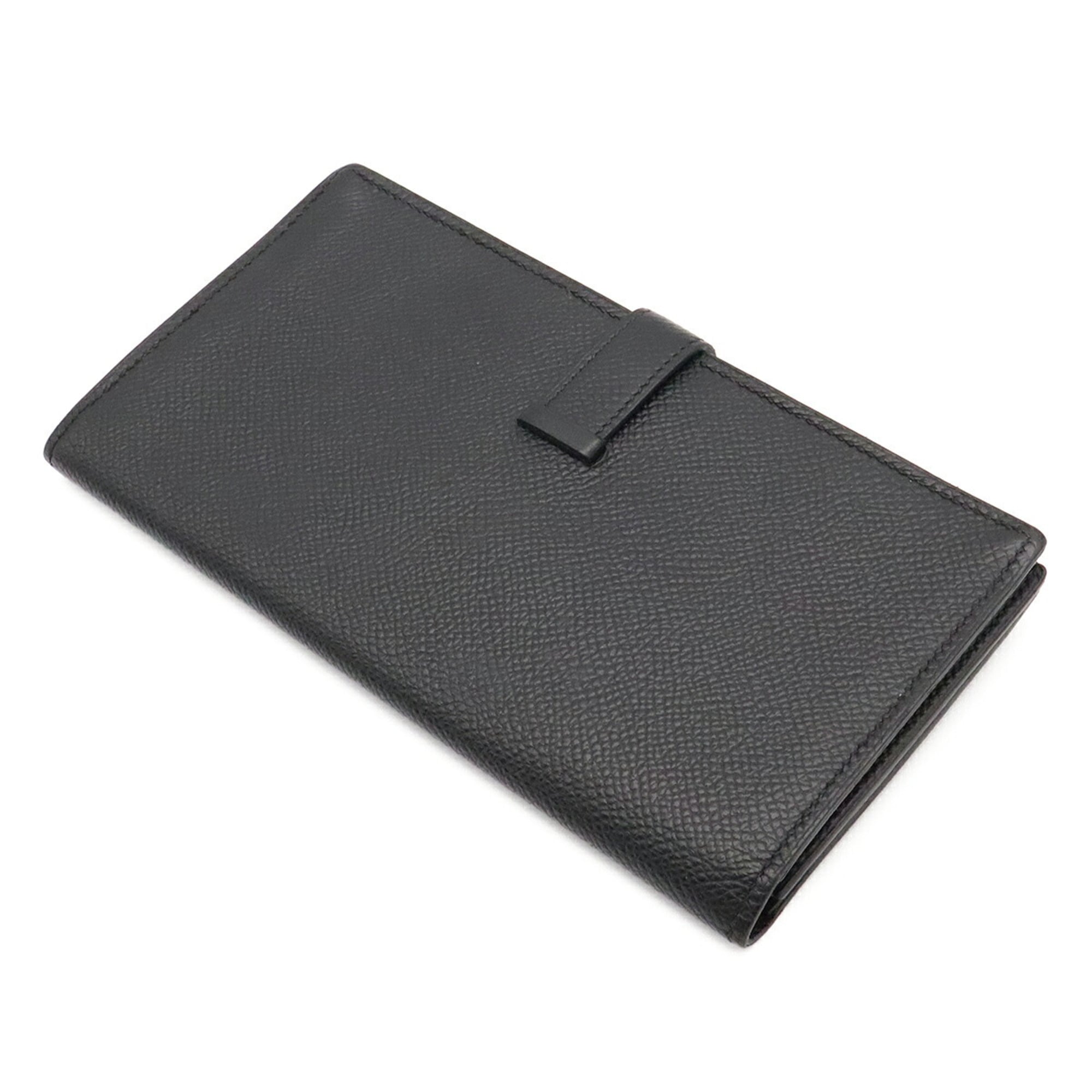 Hermes Black Epsom Leather Long Wallet (Bi-Fold) (Pre-Owned)