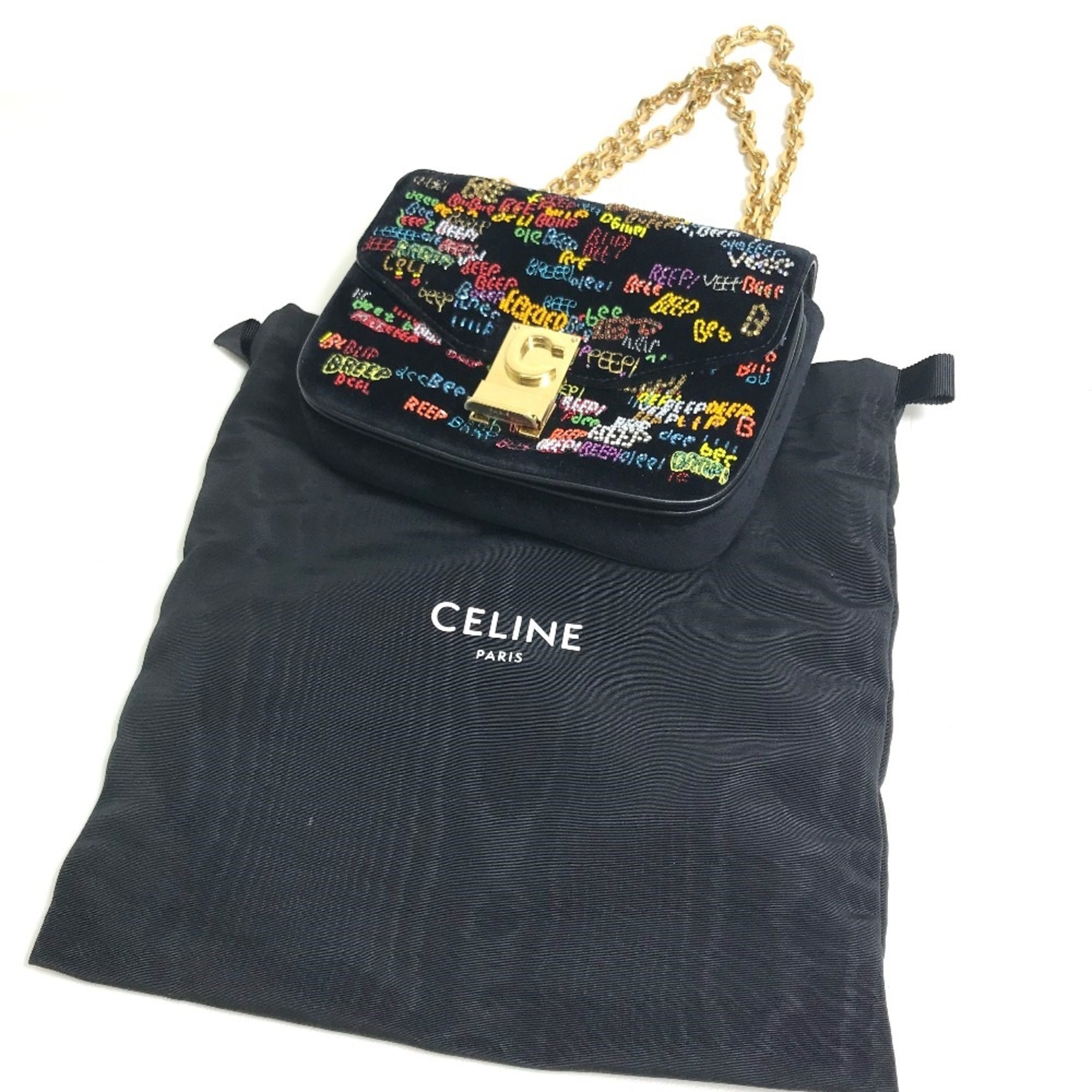 Celine Black Leather Shoulder Bag (Pre-Owned)