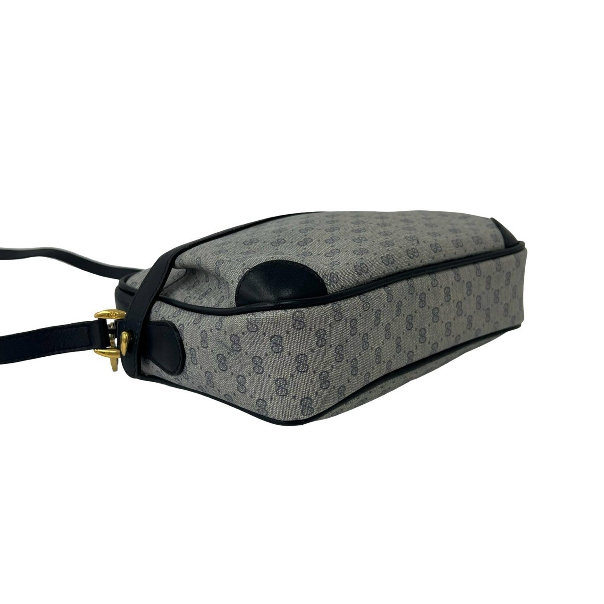 Gucci Navy Leather Pvc Pochette Shoulder Bag (Pre-Owned)