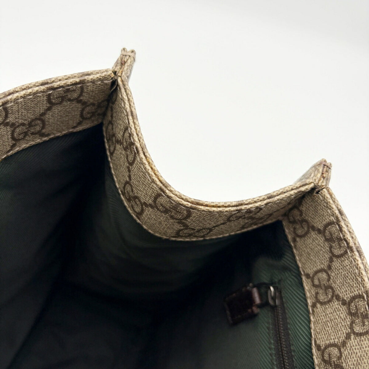 Gucci Beige Brown Pvc Leather Tote Bag (Pre-Owned)