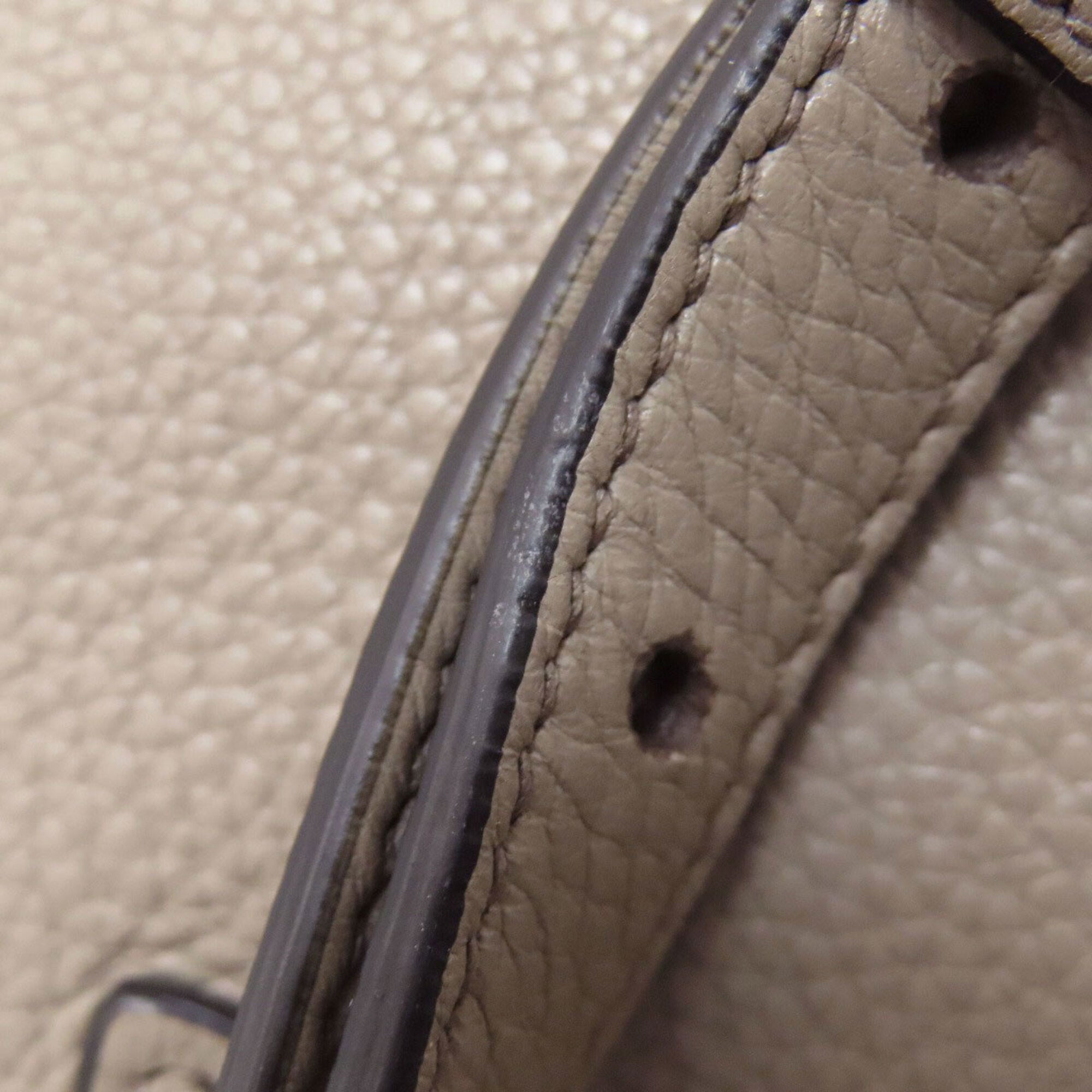 Prada Gray Leather Handbag (Pre-Owned)