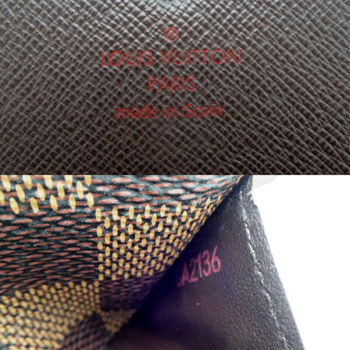 Louis Vuitton Damier Brown Damier Canvas Galle Coin Purse/Coin Case (Pre-Owned)