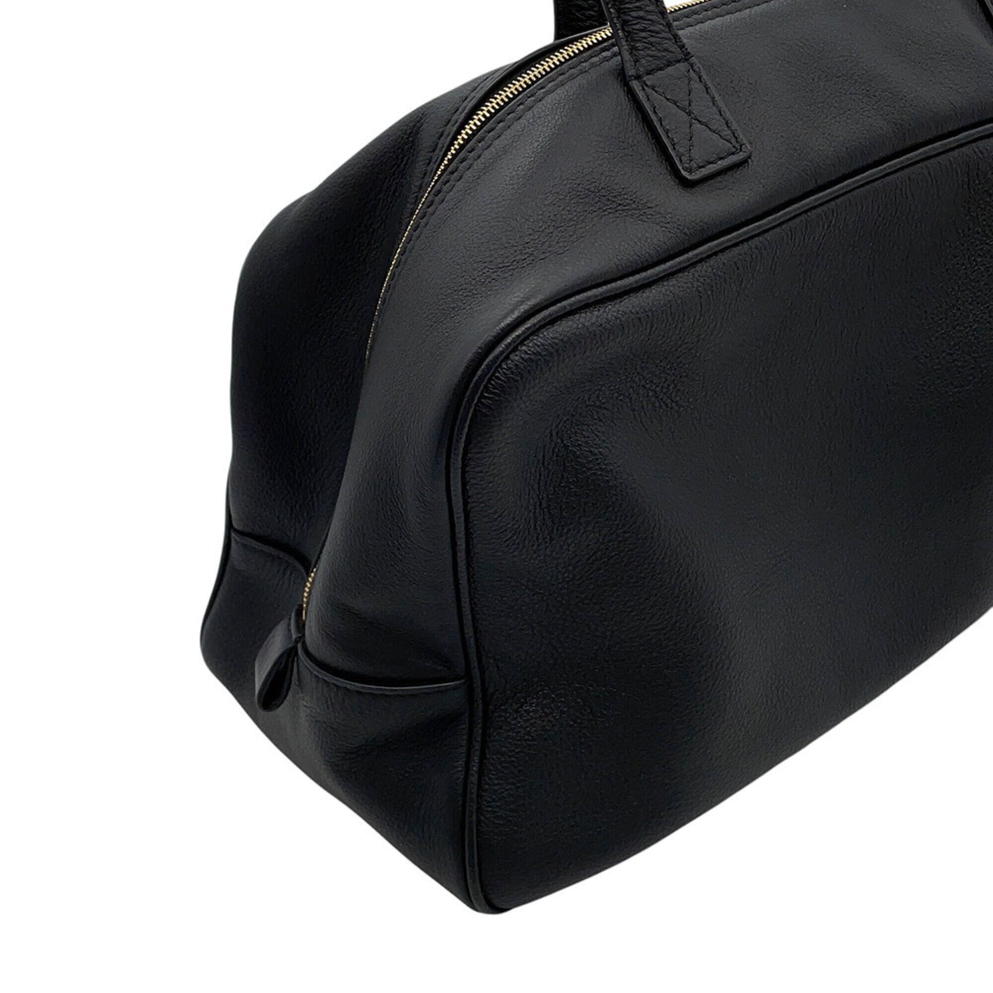 Balenciaga Black Leather Handbag Shoulder Bag (Pre-Owned)