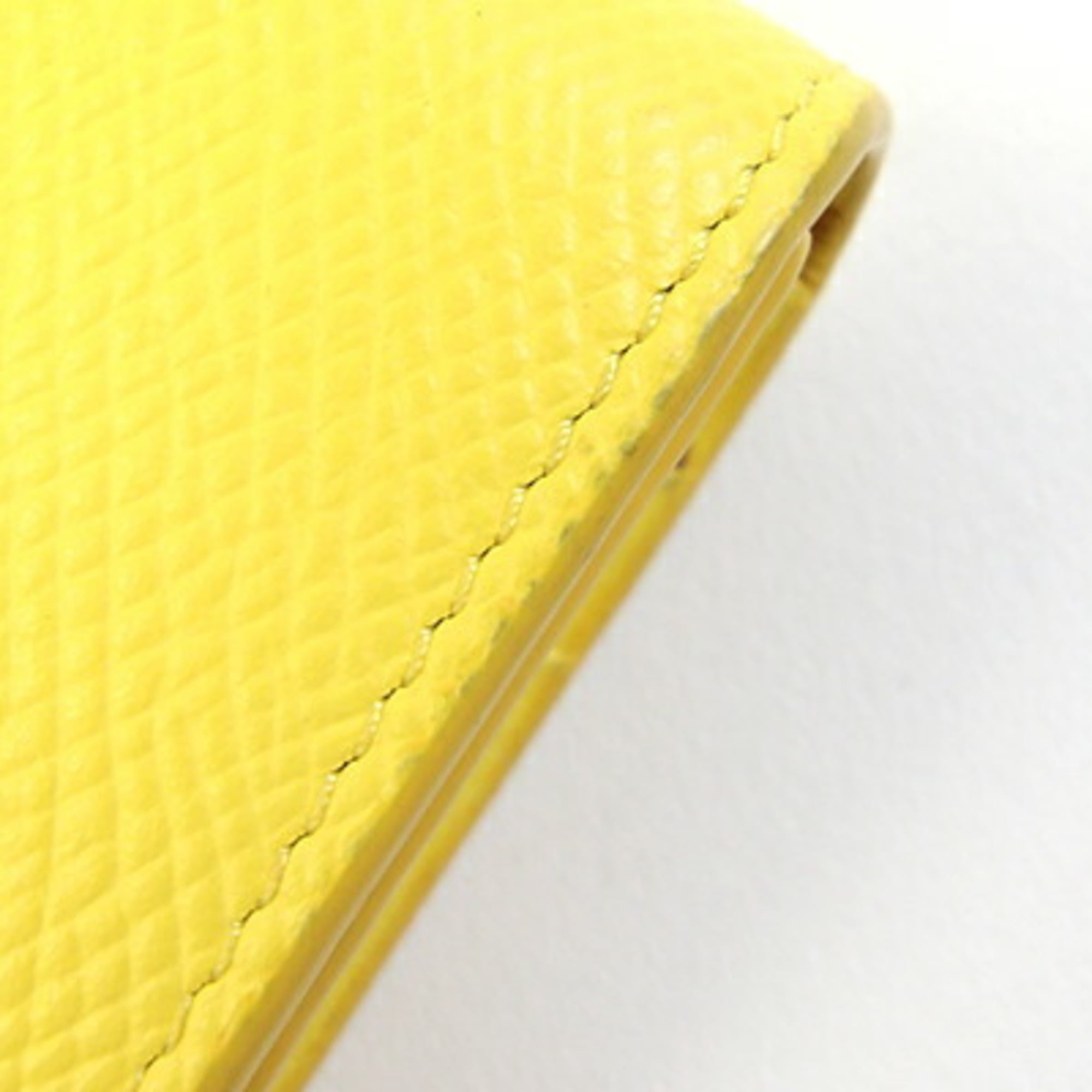 Celine Yellow Leather Wallet (Tri-Fold) (Pre-Owned)