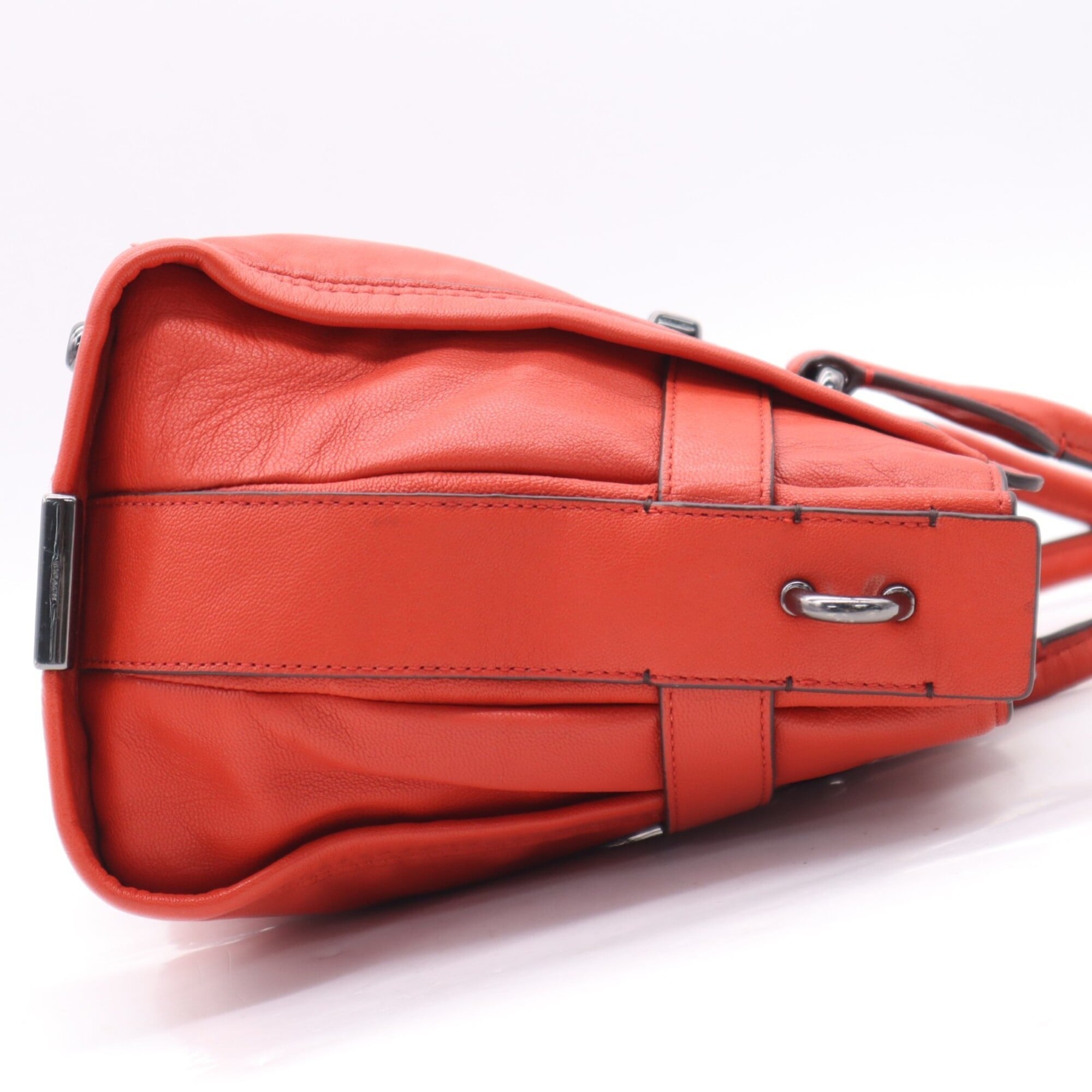 Coach Orange Leather Handbag (Pre-Owned)