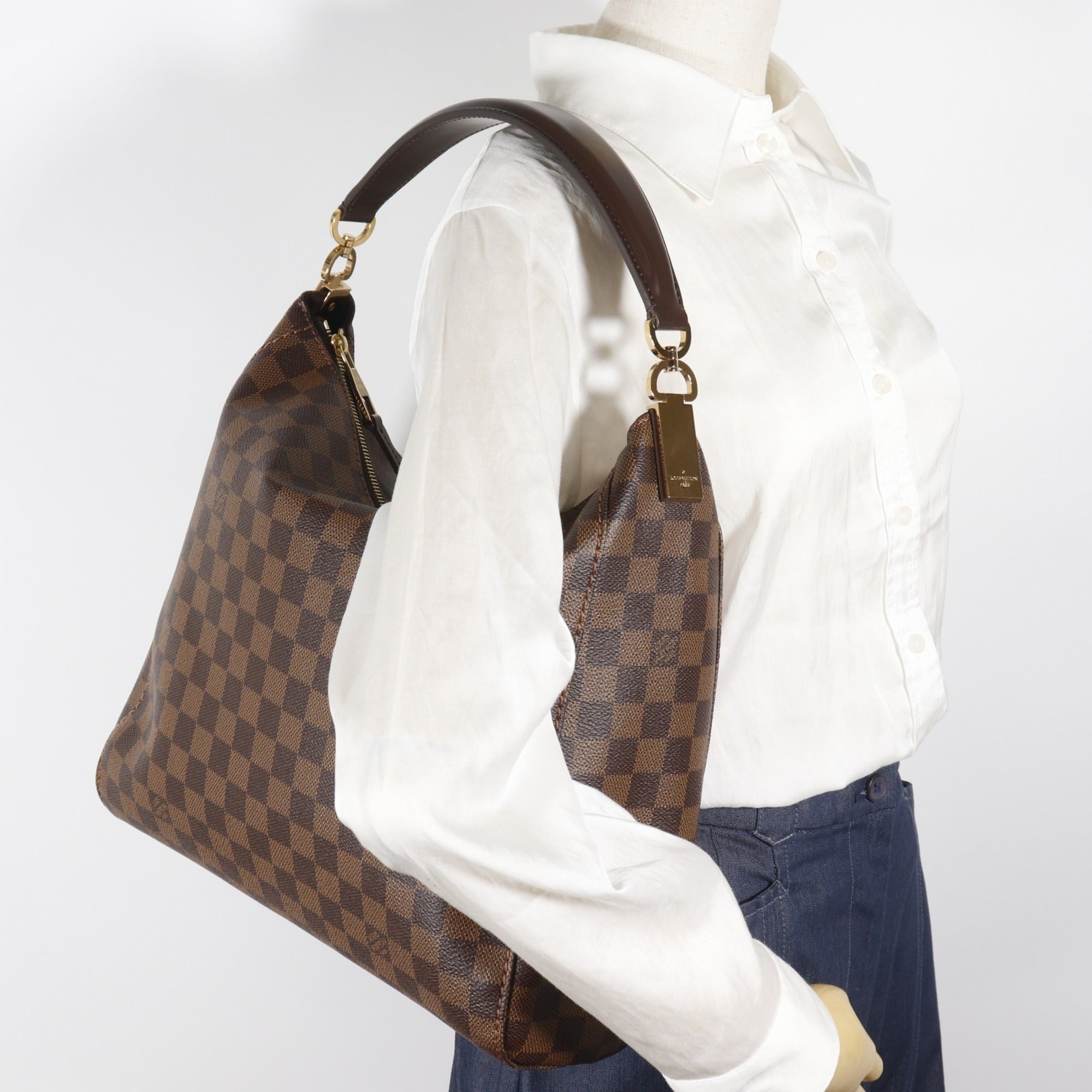 Louis Vuitton Brown Damier Canvas Shoulder Bag (Pre-Owned)