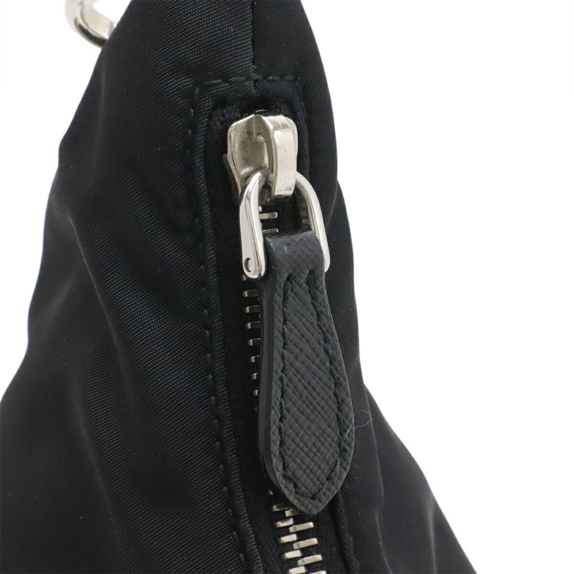 Prada Black Nero Nylon Leather Shoulder Bag (Pre-Owned)