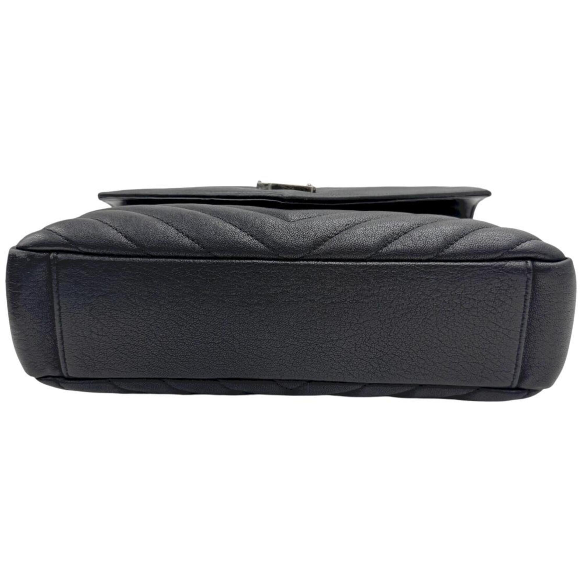 Saint Laurent Black Leather Shoulder Bag (Pre-Owned)