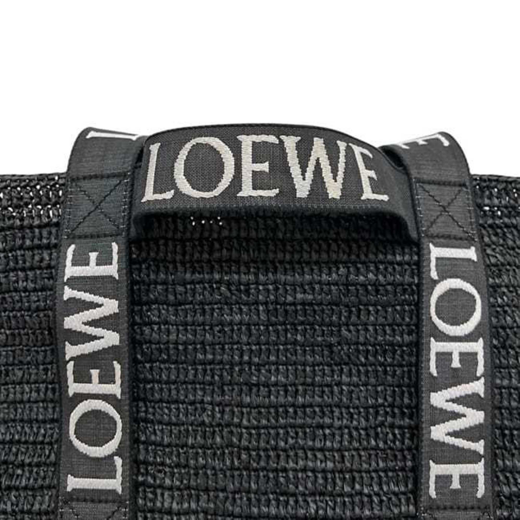 Loewe Black Raffia Tote Bag (Pre-Owned)