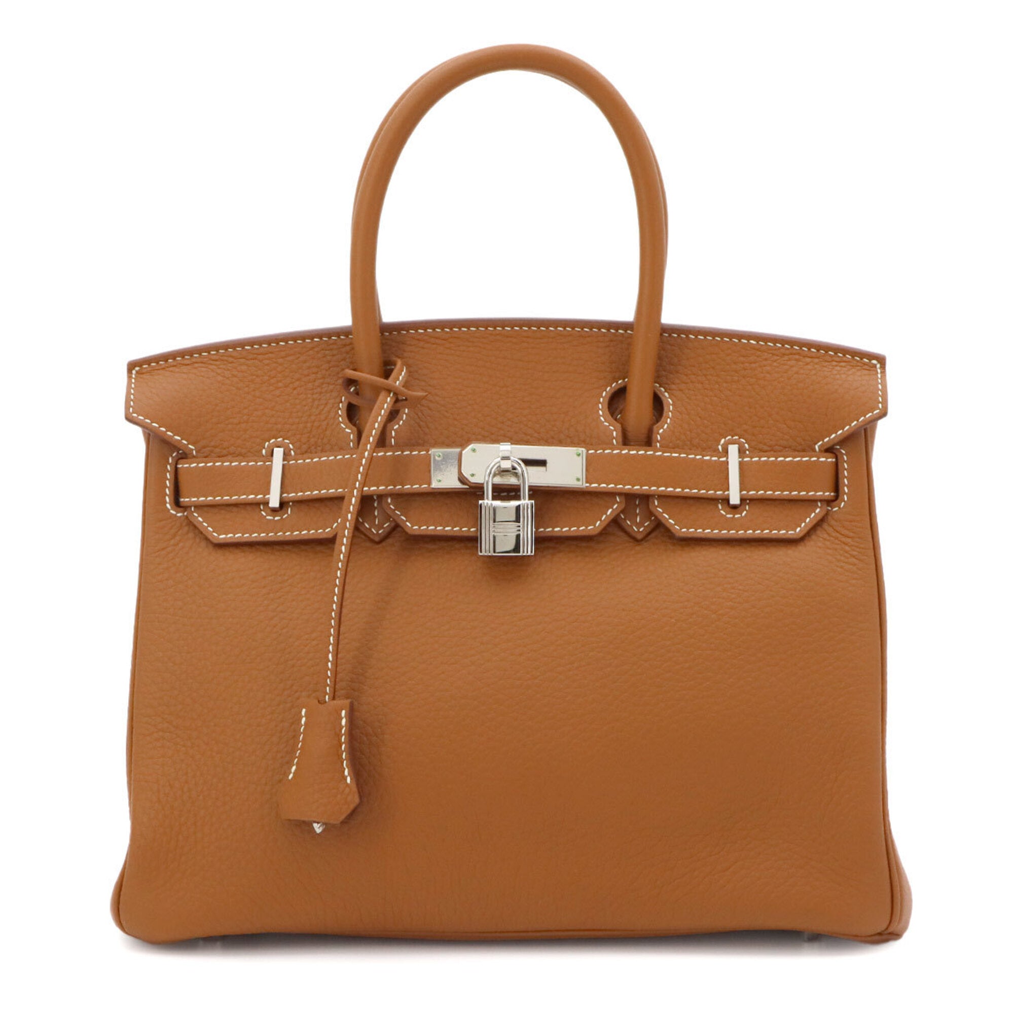 Hermes Brown Taurillon Clemence Leather Handbag (Pre-Owned)