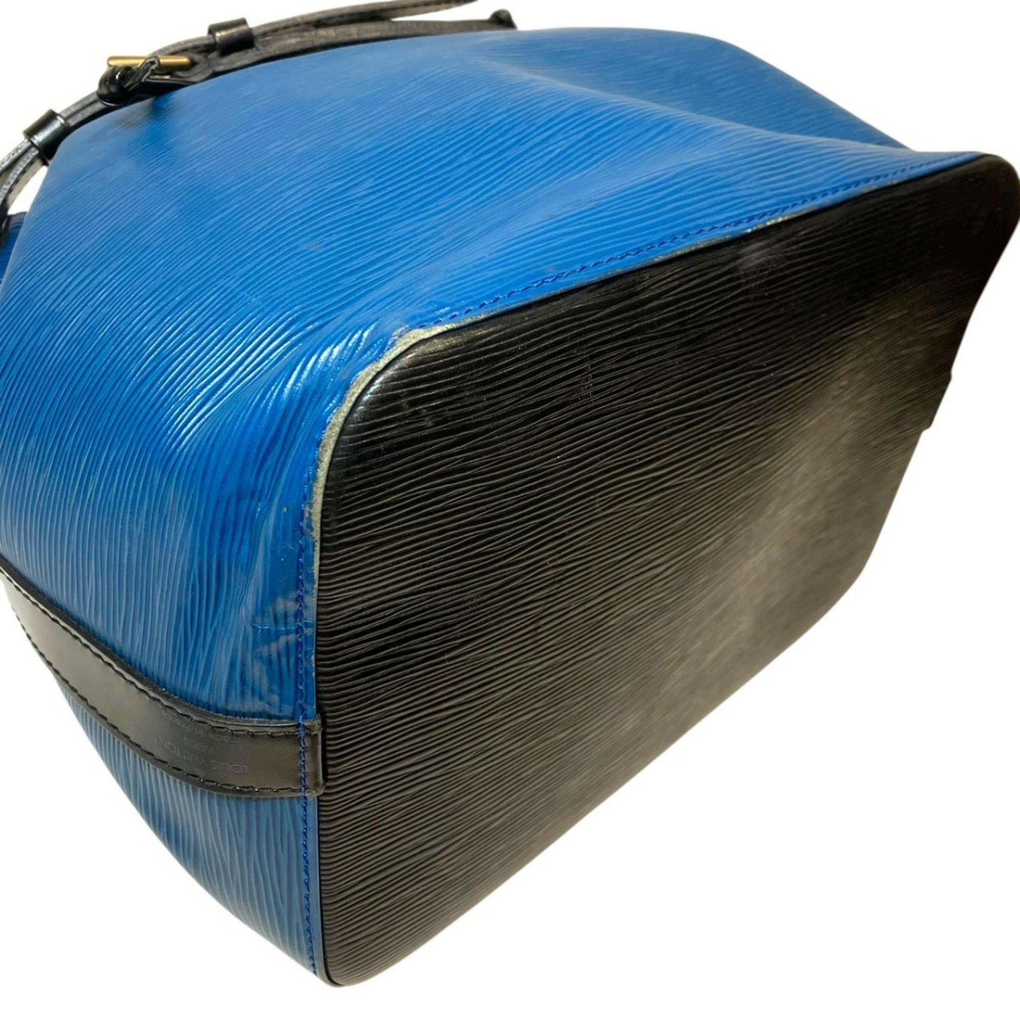 Louis Vuitton Epi Black Blue Leather Shoulder Bag (Pre-Owned)