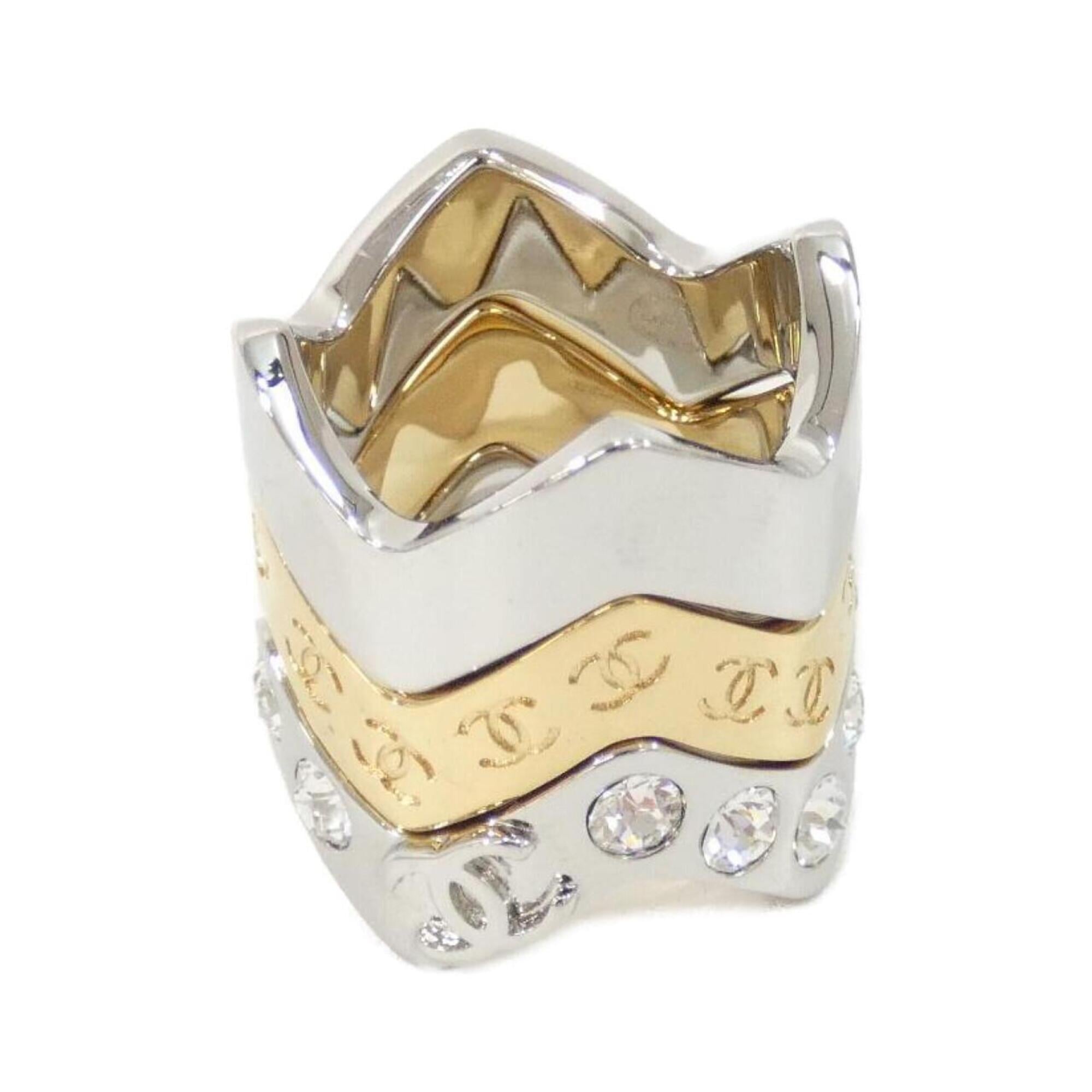 Chanel Gold Clear Band Ring (Pre-Owned)