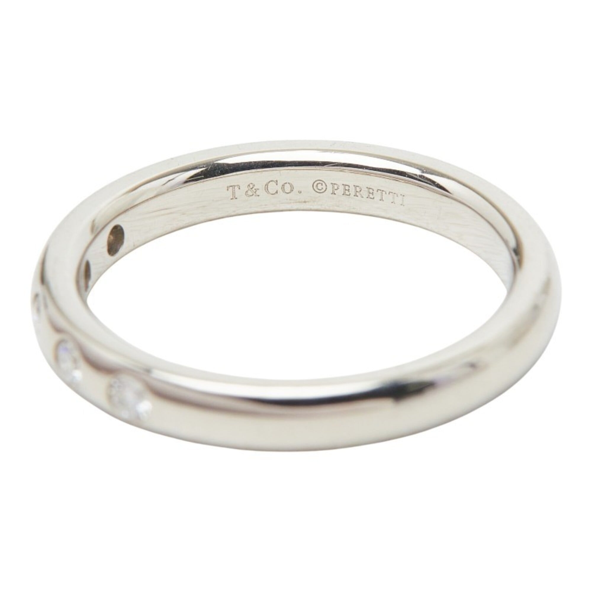 Tiffany Platinum Platinum 950 Band Ring (Pre-Owned)