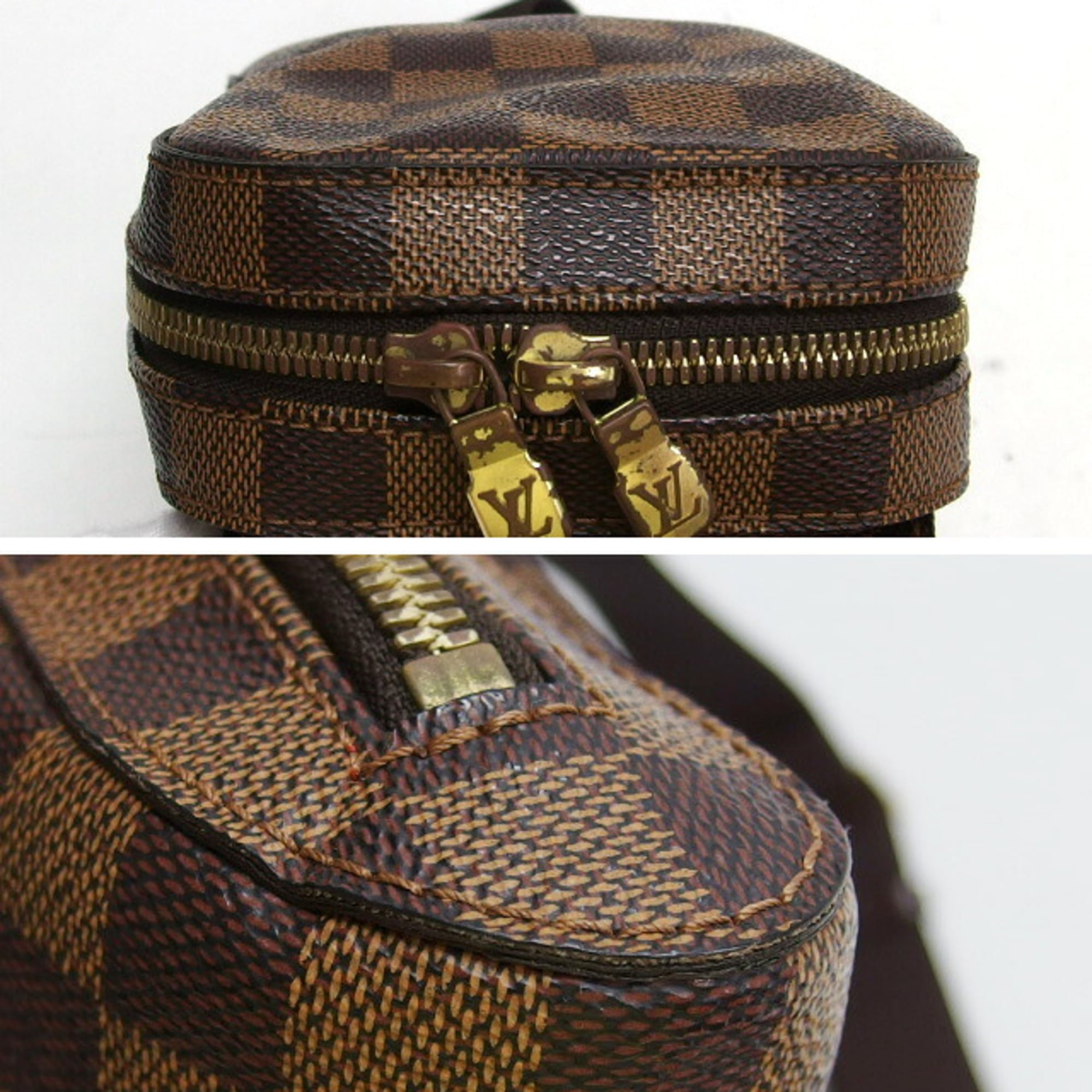 Louis Vuitton Damier Gold Damier Canvas Shoulder Bag Sling Bag (Pre-Owned)