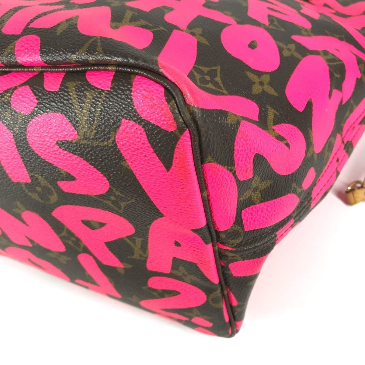 Louis Vuitton Pink Monogram Graffiti Canvas Shoulder Bag Tote Bag (Pre-Owned)