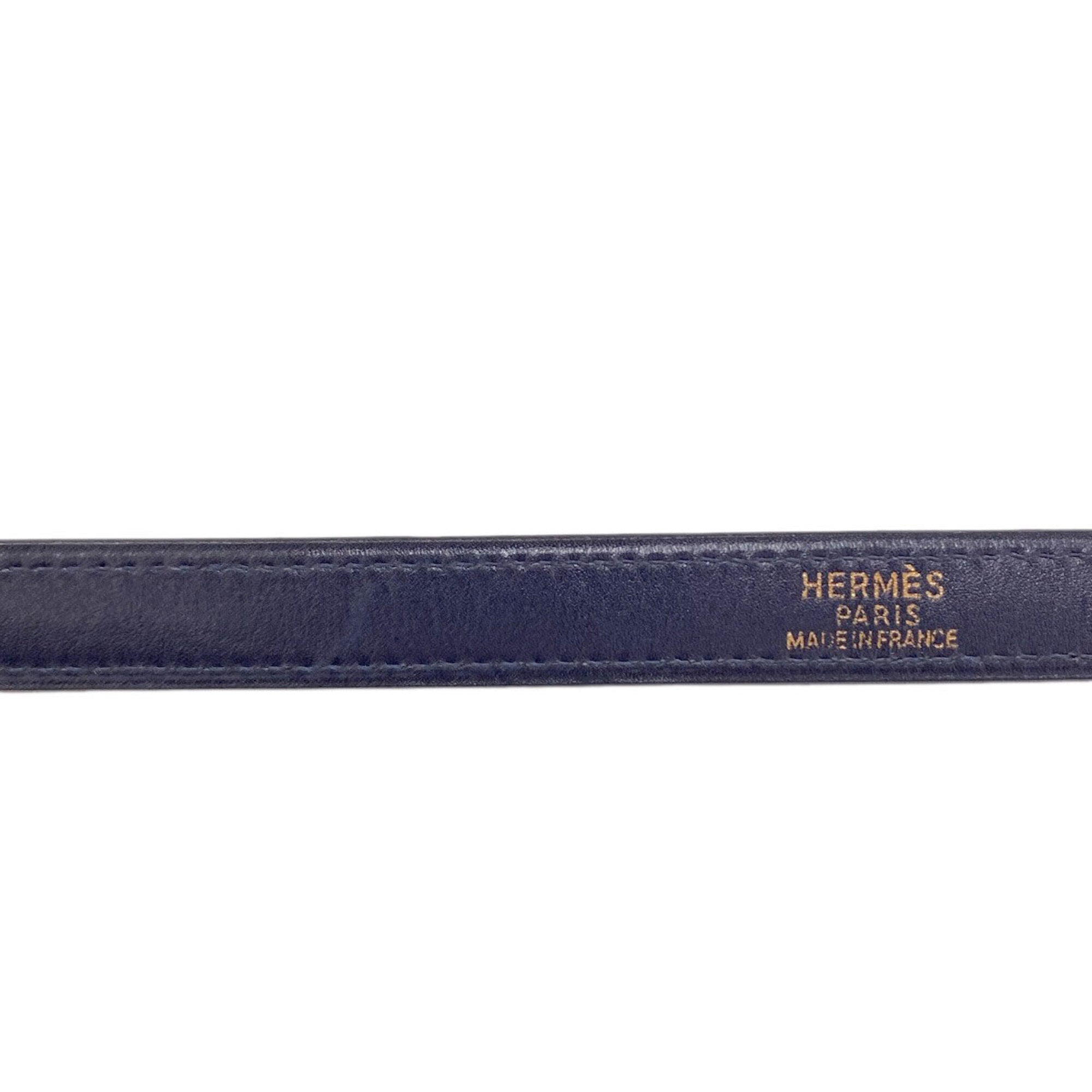 Hermes Dark Blue Box Calf Leather Handbag (Pre-Owned)