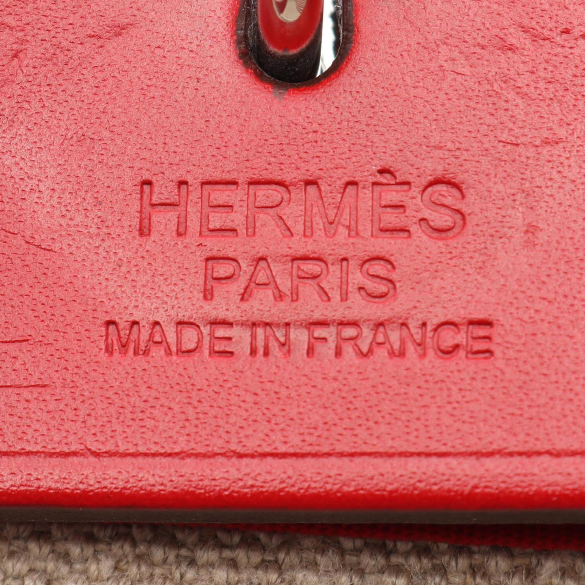 Hermes Beige Bordeaux Ficelle Handbag Pouch (Pre-Owned)