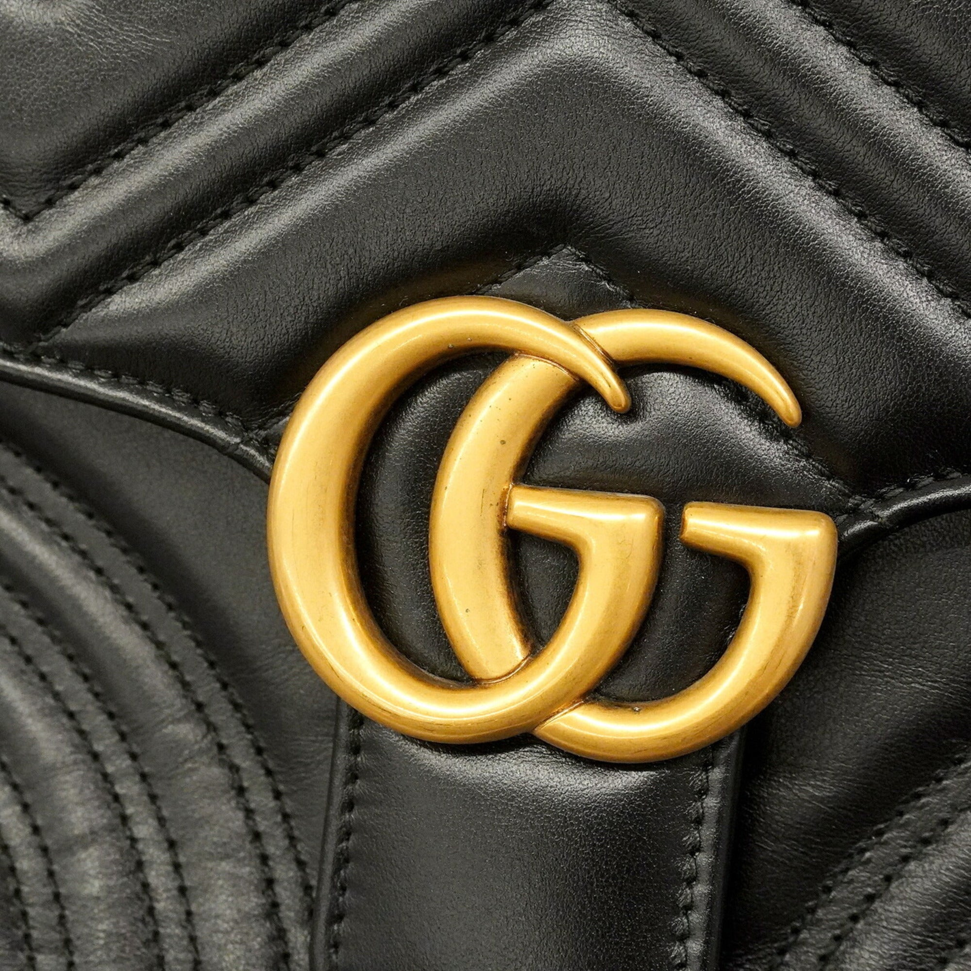 Gucci Black Leather Handbag (Pre-Owned)