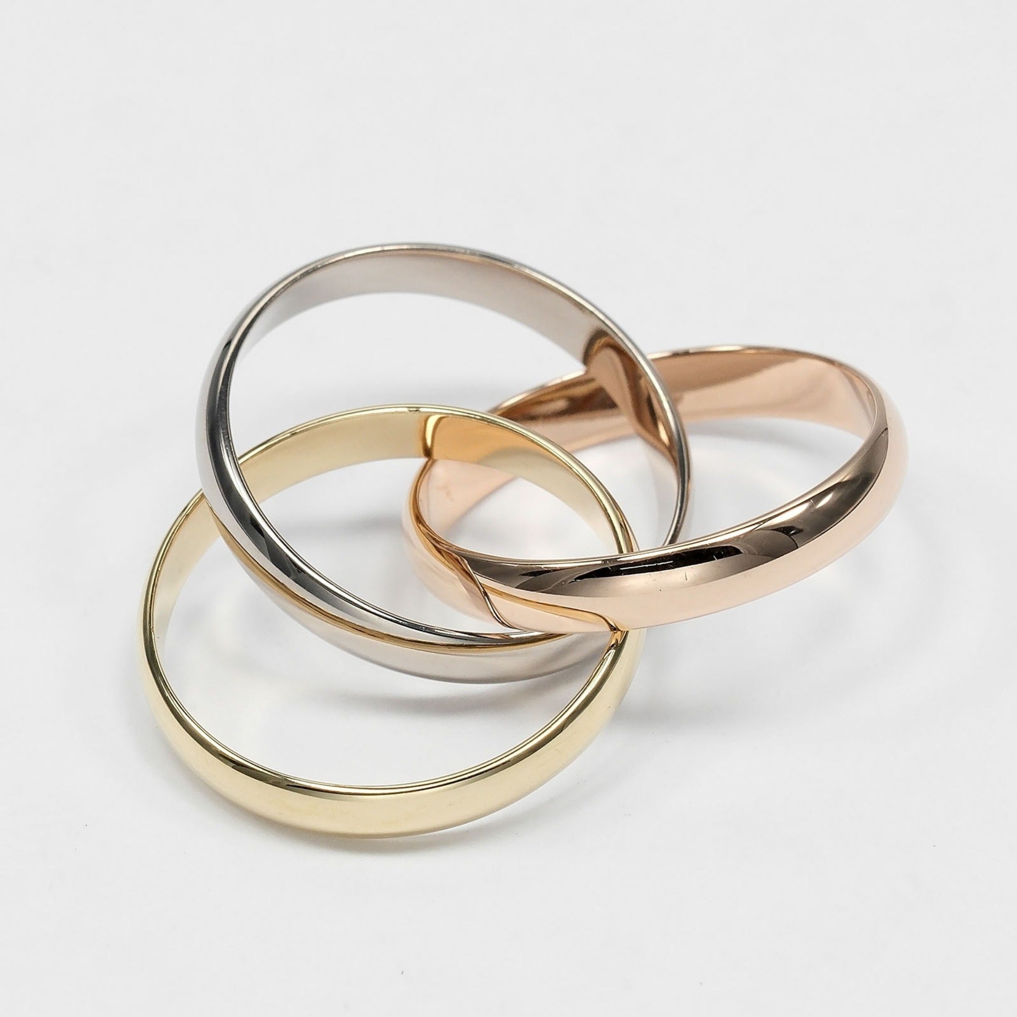 Cartier Pink Gold White Gold Yellow Gold Yellow Gold (18K) Pink Gold (18K) White Gold (18K) Band Ring (Pre-Owned)