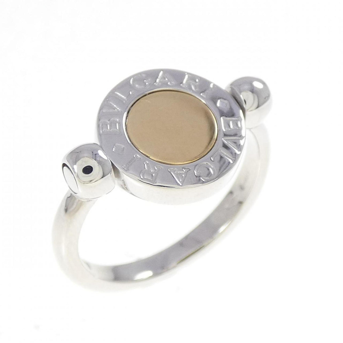 Bvlgari Bvlgari Bvlgari Yellow Gold (18K) White Gold (18K) Band Ring (Pre-Owned)