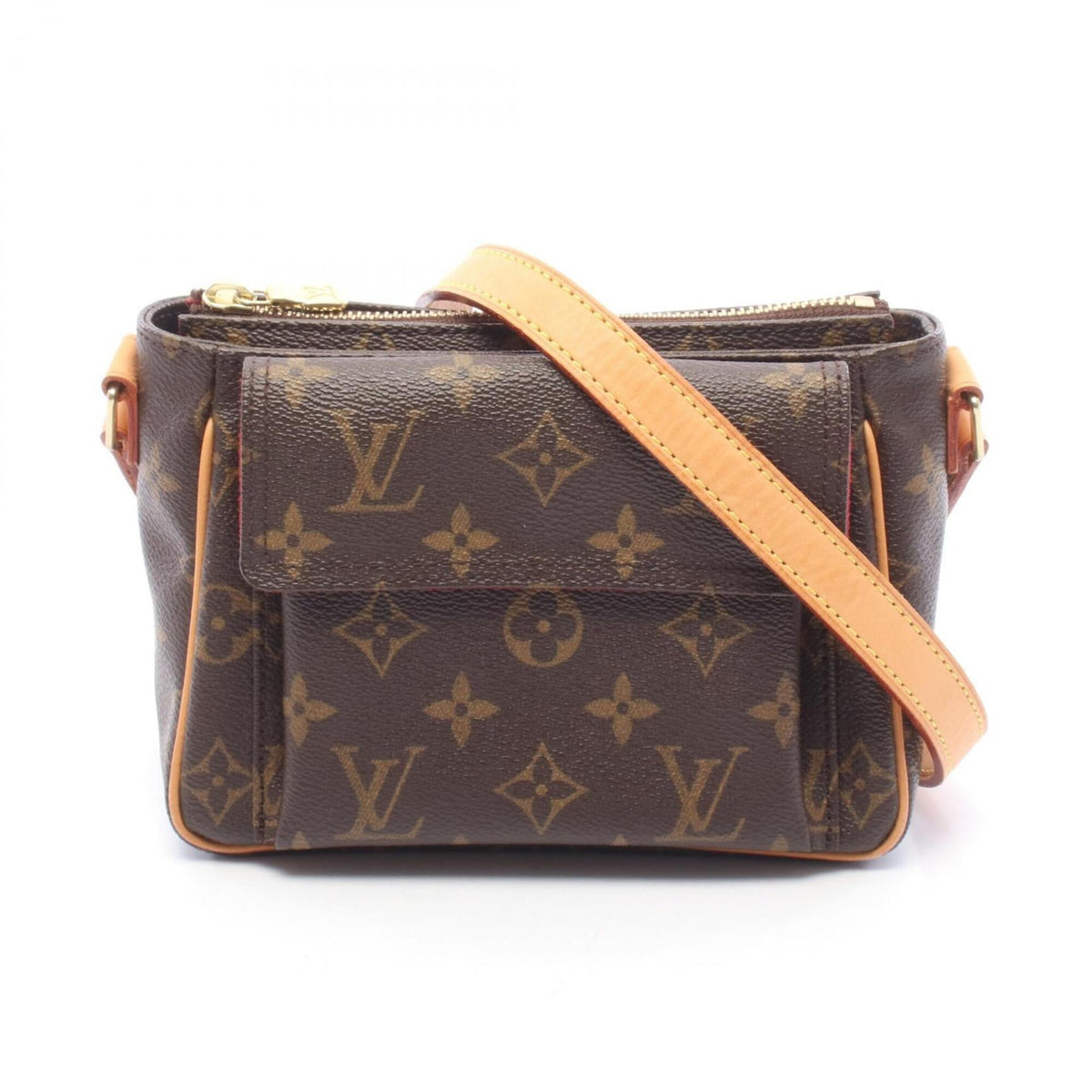 Louis Vuitton Brown Monogram Coated Canvas Leather Handbag Shoulder Bag (Pre-Owned)