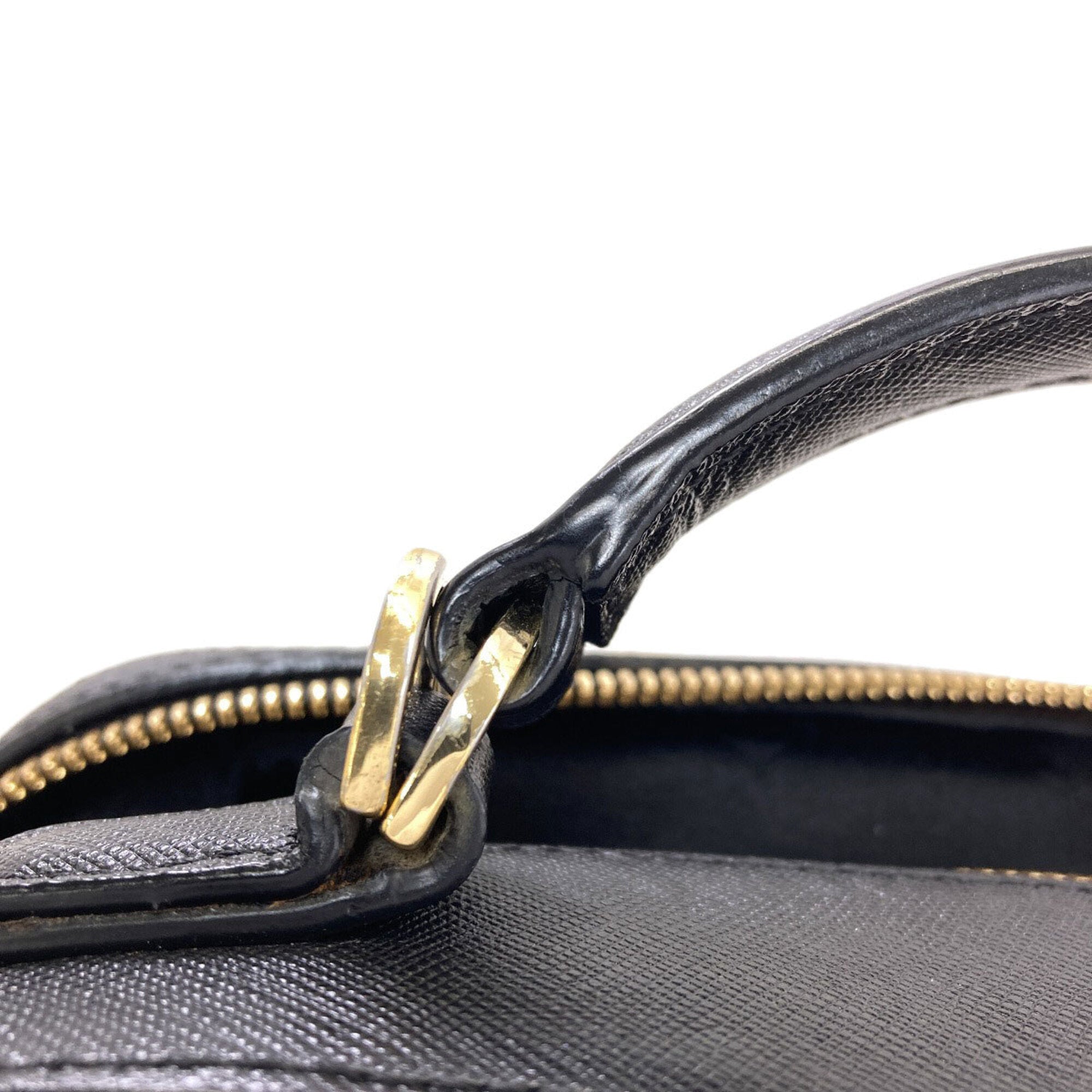 Mcm Black Brown White Pvc Handbag (Pre-Owned)