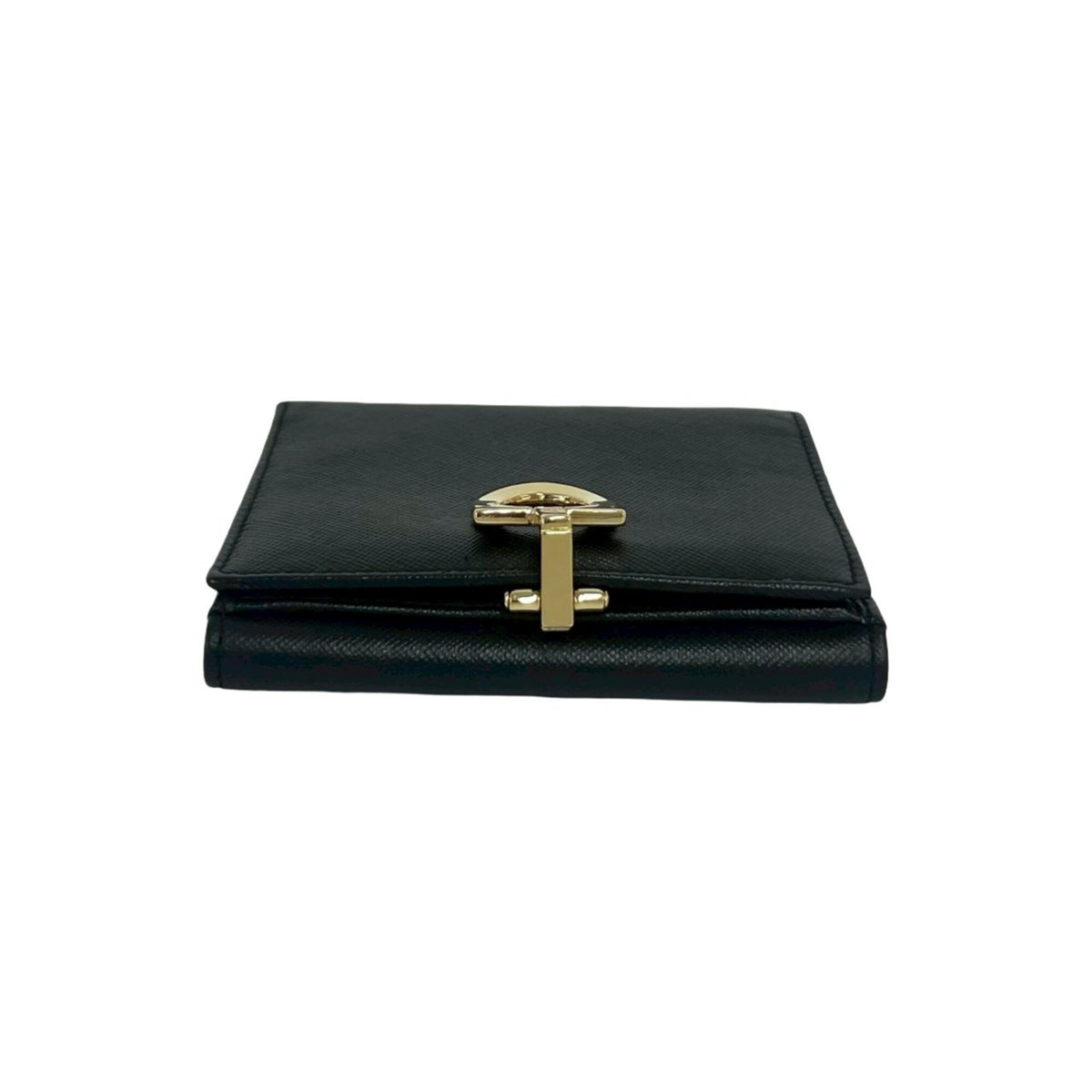 Salvatore Ferragamo Black Leather Wallet (Bi-Fold) (Pre-Owned)