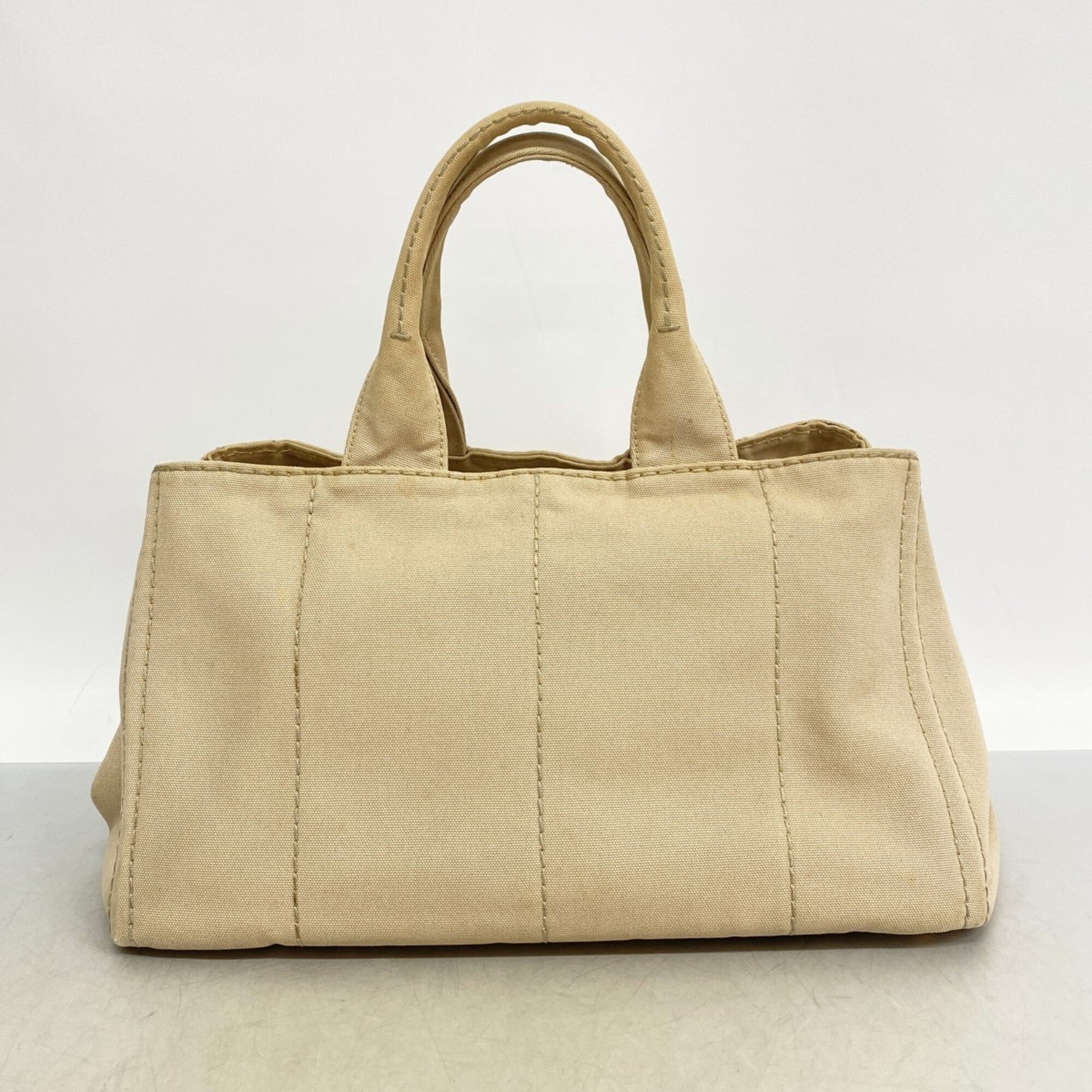 Prada Beige Canvas Tote Bag (Pre-Owned)