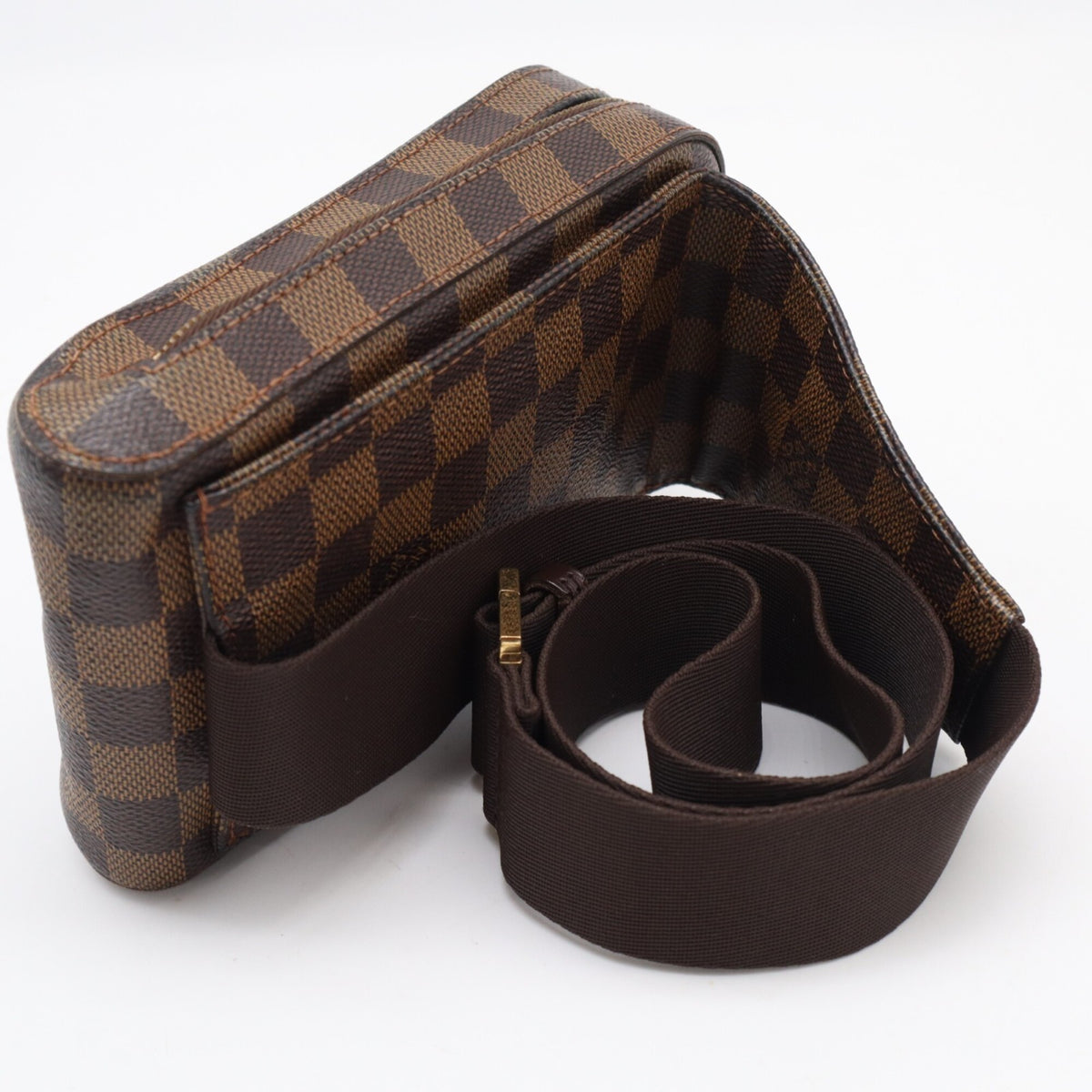 Louis Vuitton Beige Brown Damier Canvas Galle Coated Canvas Leather Shoulder Bag (Pre-Owned)