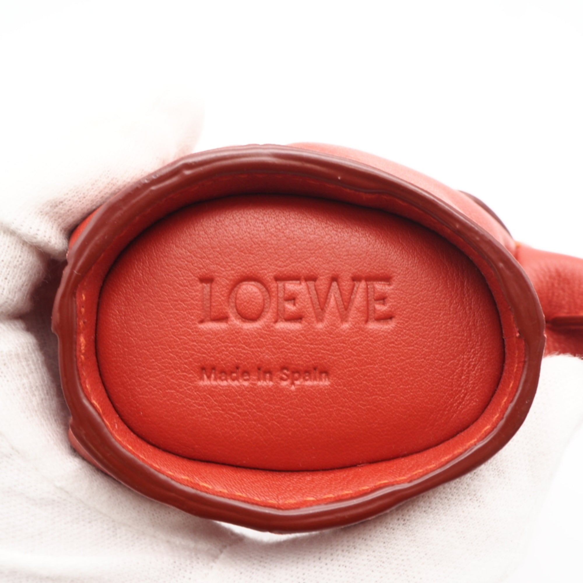 Loewe Red Color Leather Pouch (Pre-Owned)