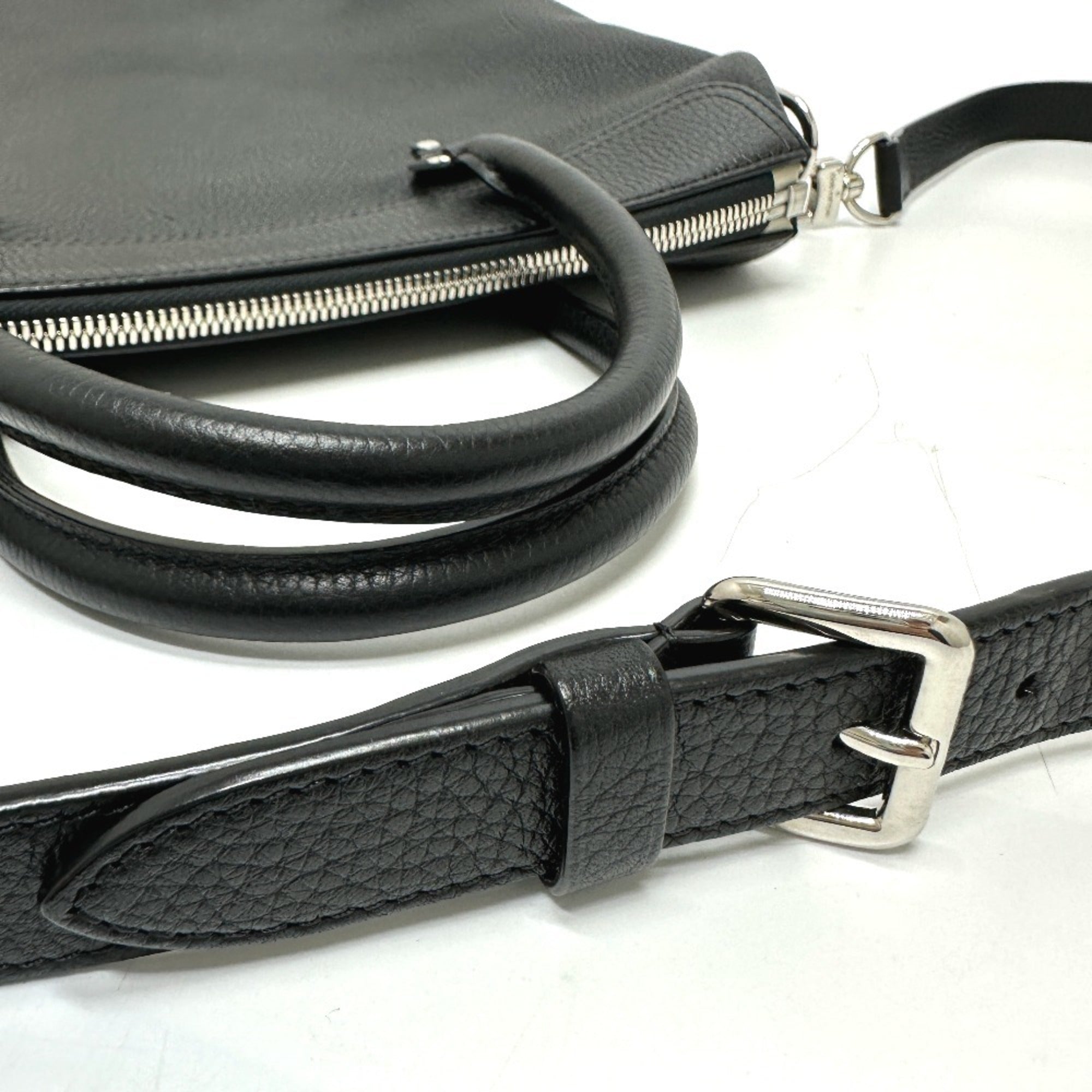 Louis Vuitton Black Leather Tote Bag (Pre-Owned)