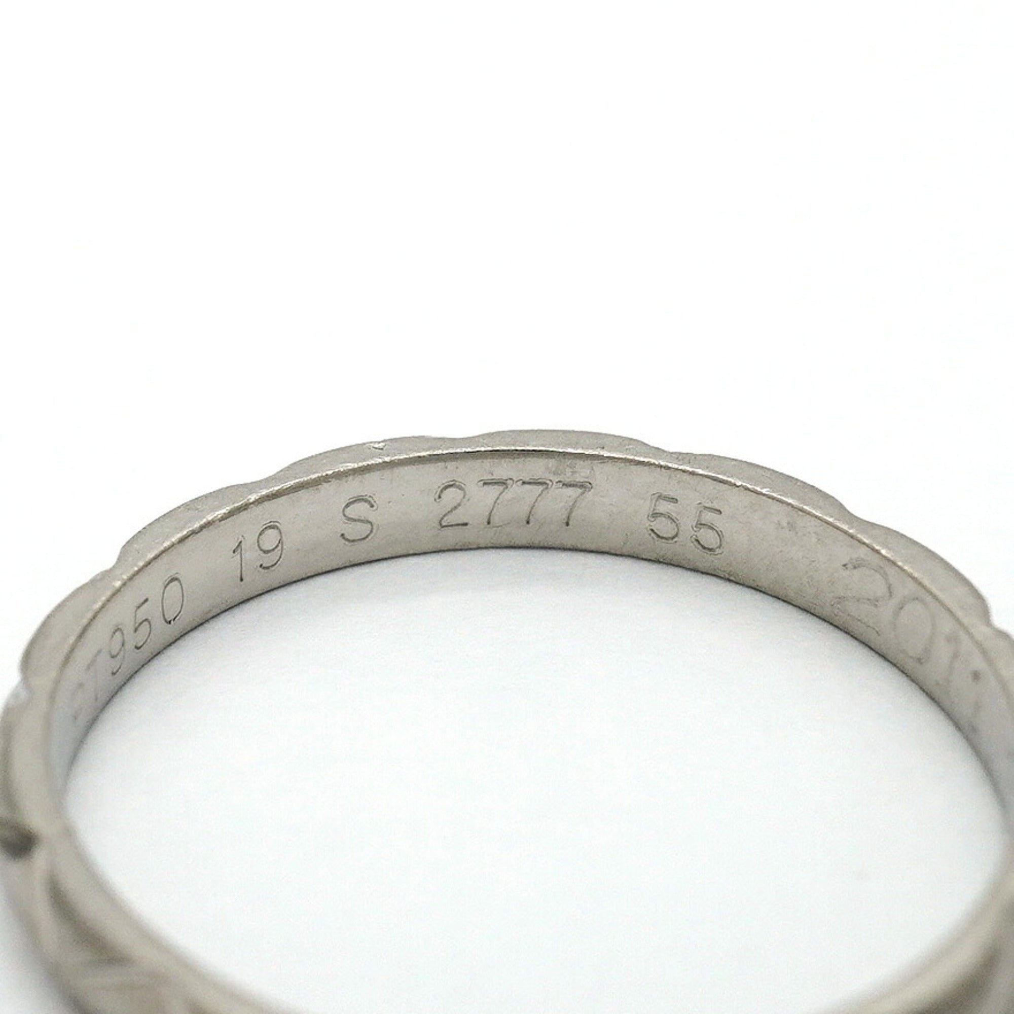 Chanel Platinum 950 Band Ring (Pre-Owned)