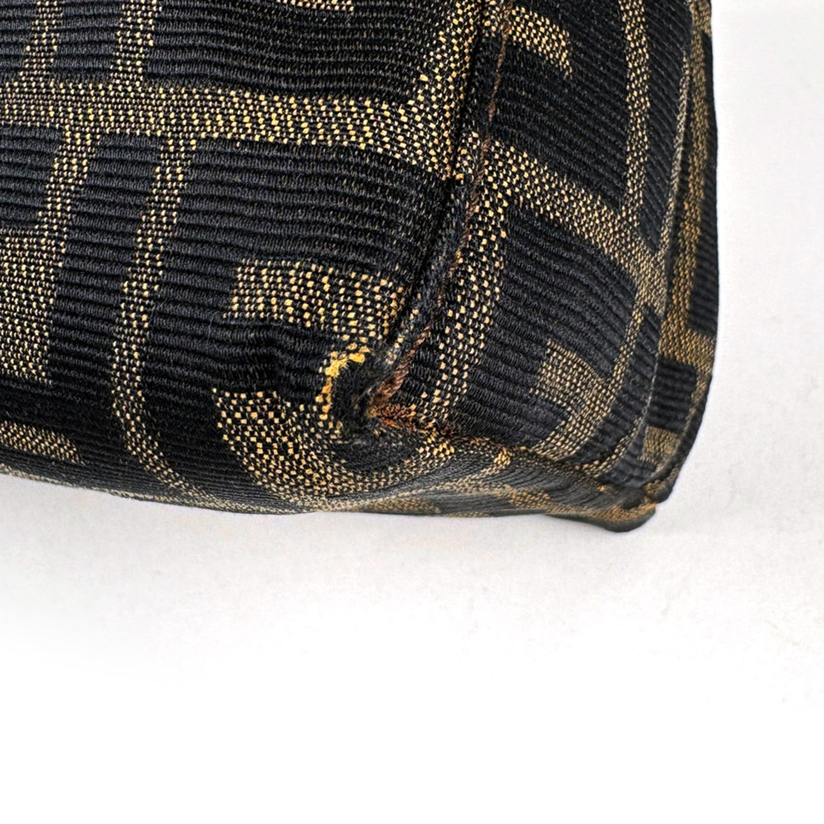 Fendi Brown Canvas Leather Shoulder Bag (Pre-Owned)