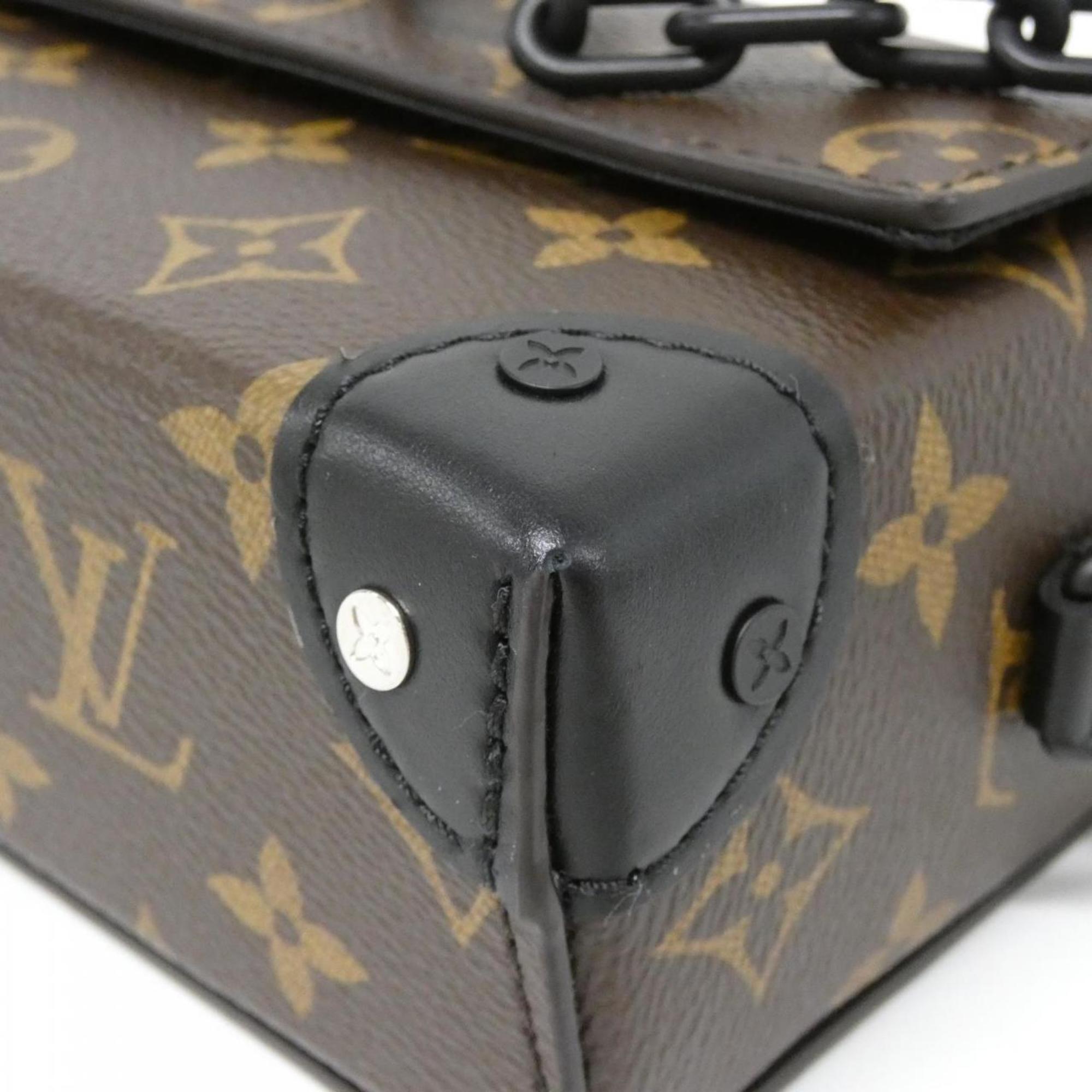 Louis Vuitton Black Marron Coated Canvas Shoulder Bag (Pre-Owned)