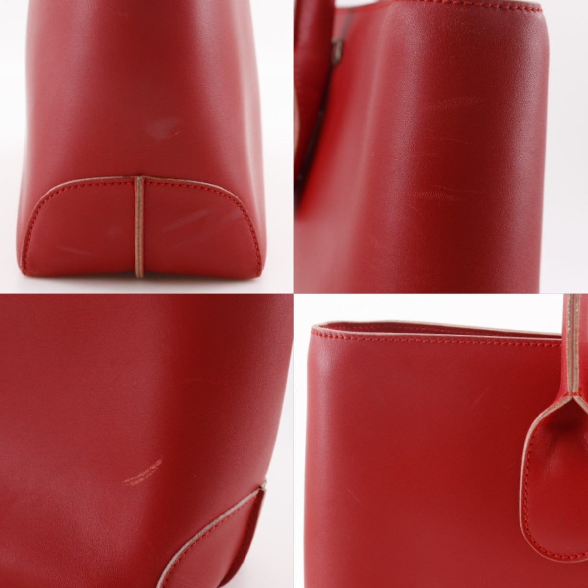 Tod's Red Color Leather Handbag (Pre-Owned)