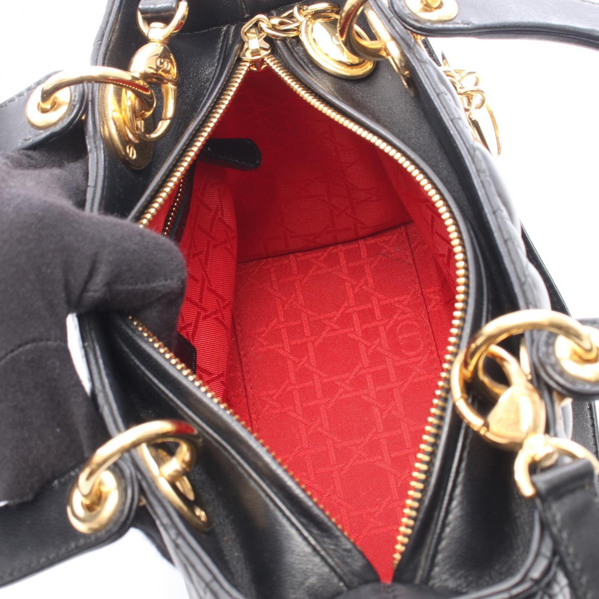 Christian Dior Black Leather Handbag (Pre-Owned)