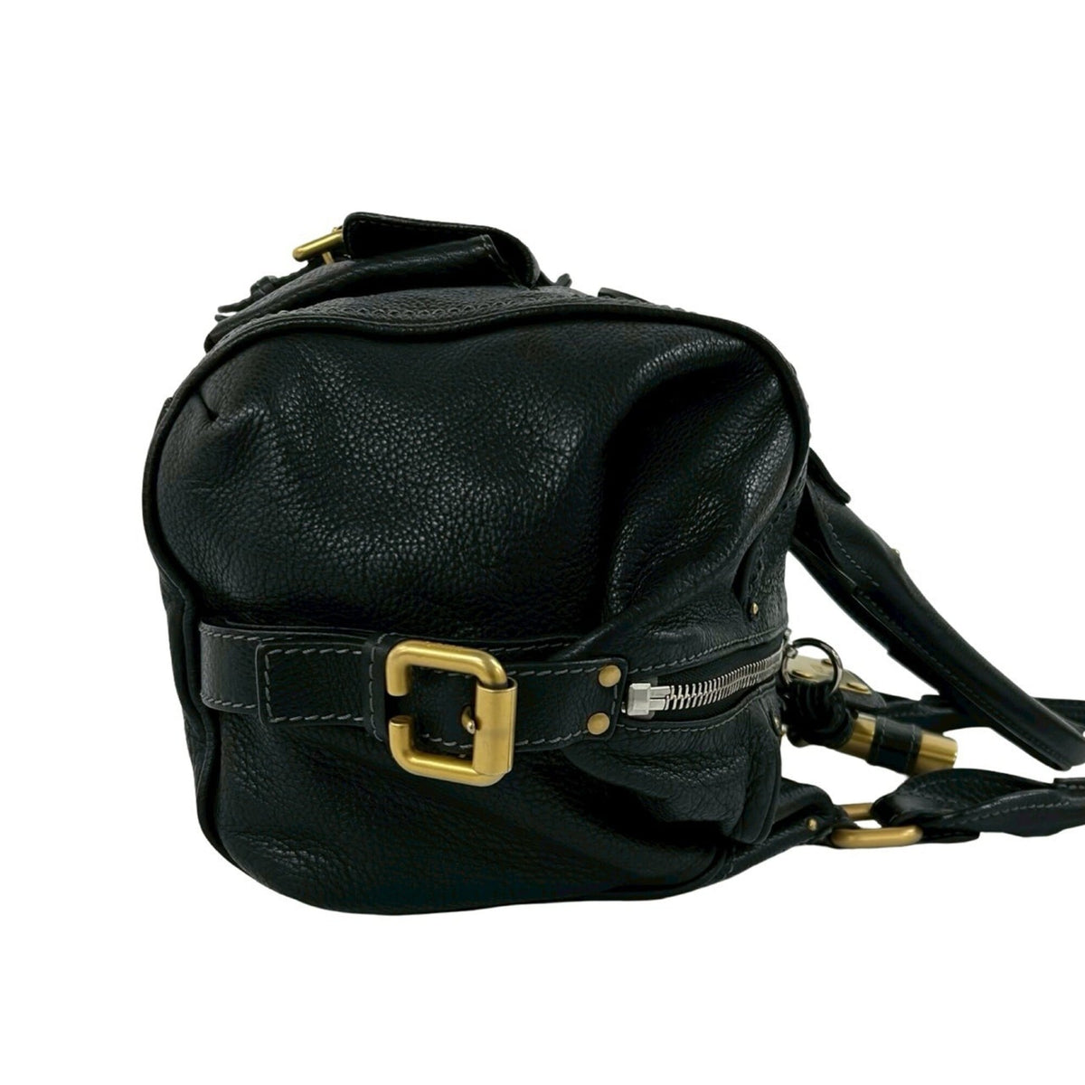 Chloé Black Leather Handbag Tote Bag (Pre-Owned)