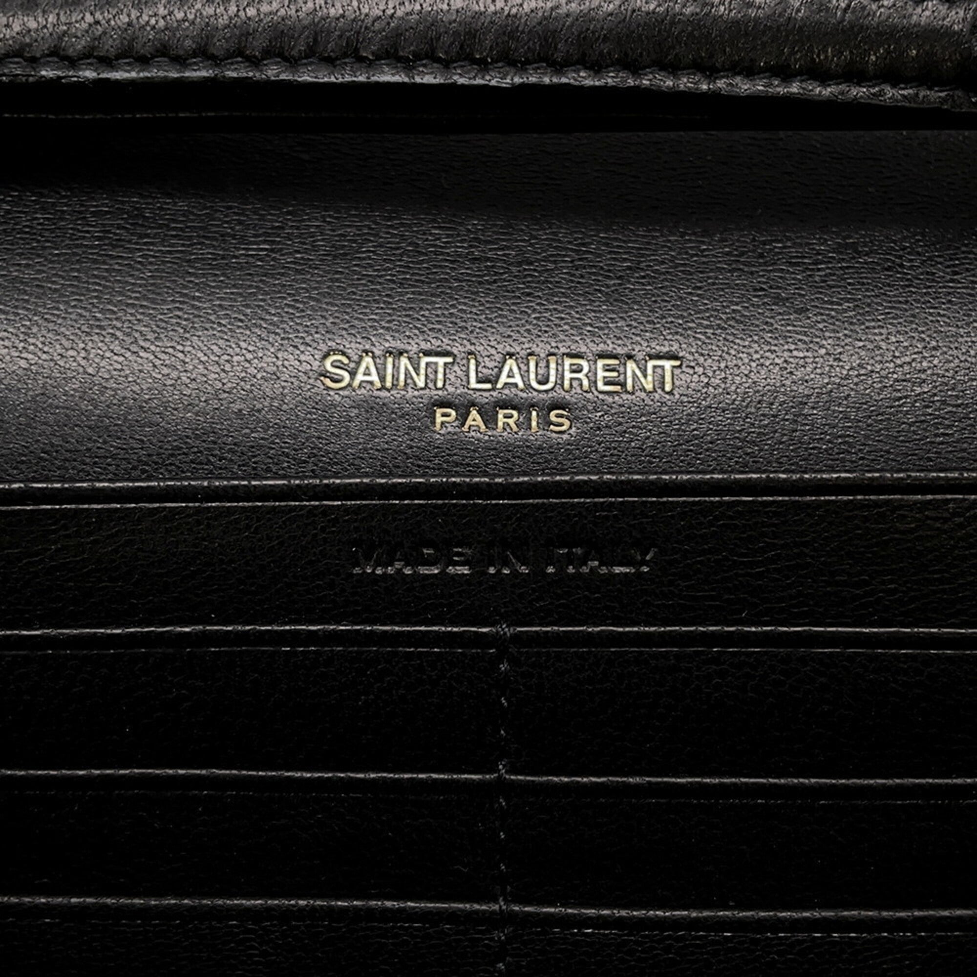 Yves Saint Laurent Black Chain/Shoulder Wallet (Pre-Owned)