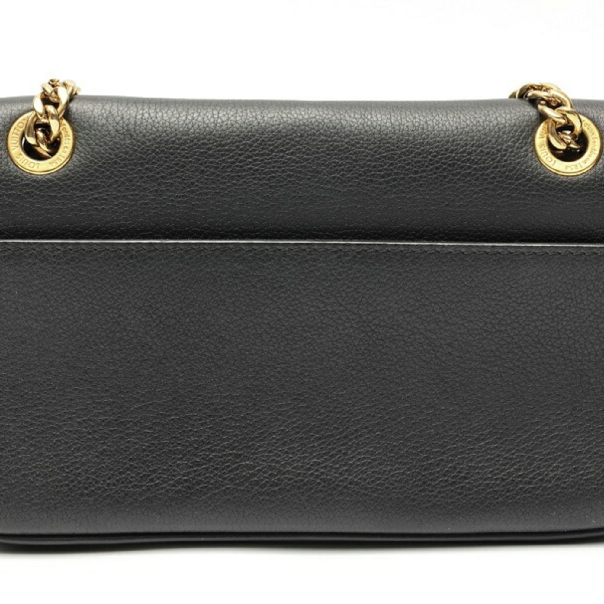 Louis Vuitton Black Leather Shoulder Bag (Pre-Owned)