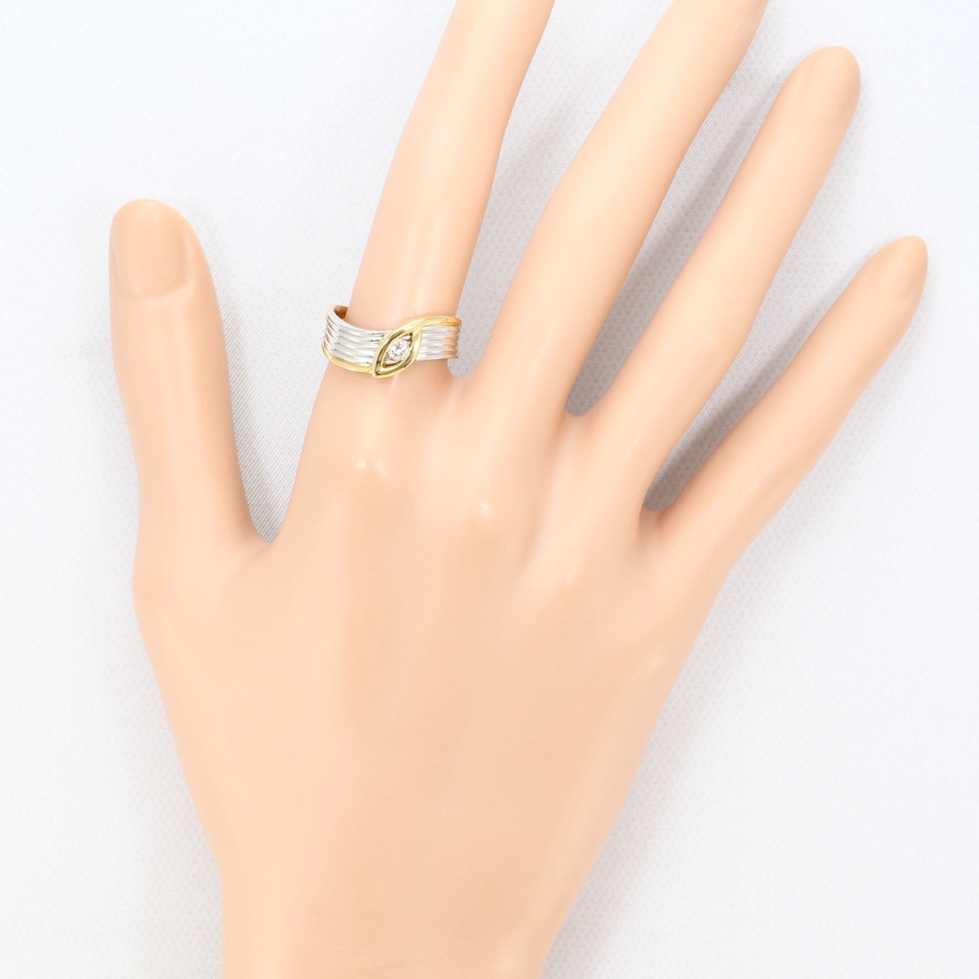 Unbranded Platinum Yellow Gold Yellow Gold (18K) Platinum 900 Band Ring (Pre-Owned)