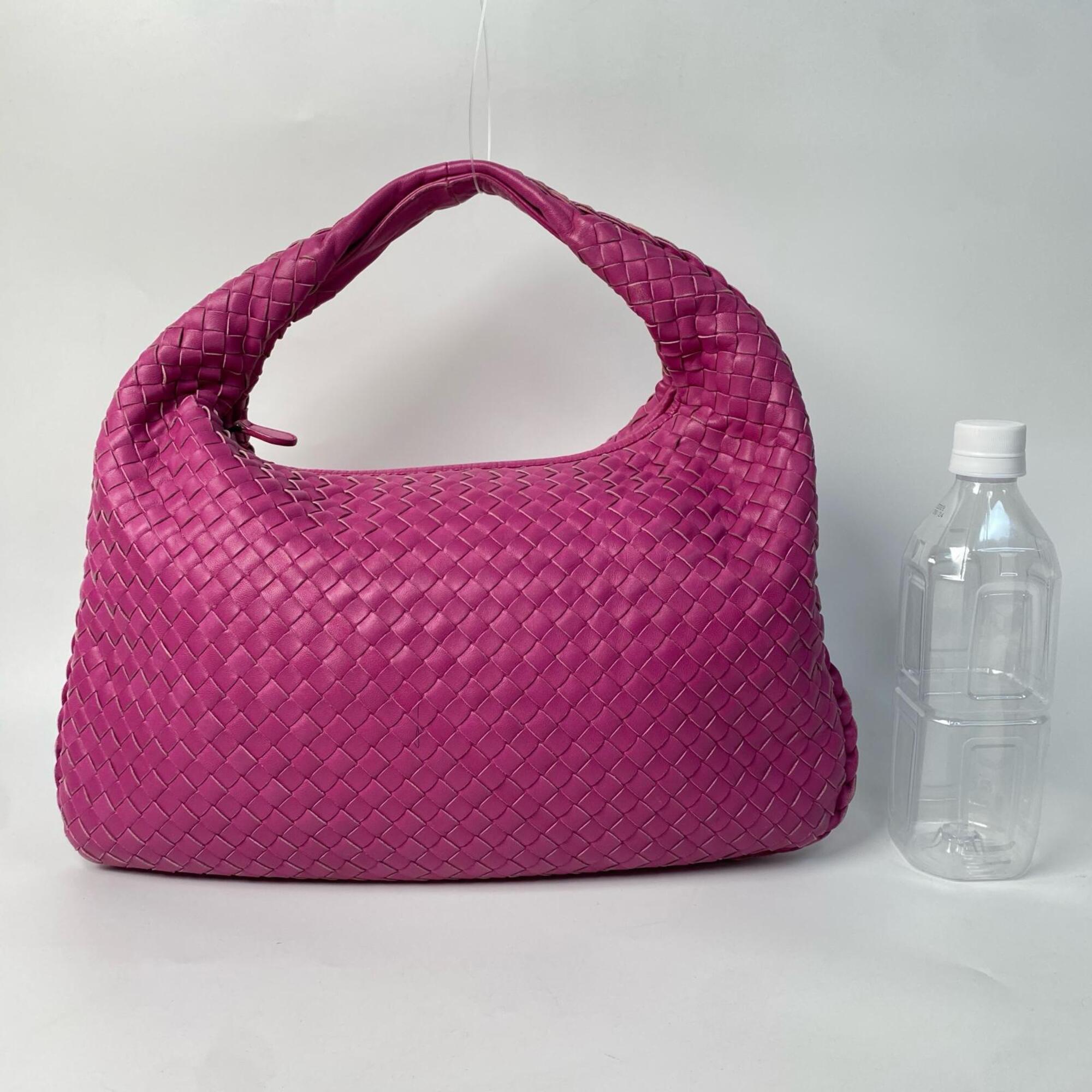 Bottega Veneta Pink Purple Leather Shoulder Bag (Pre-Owned)