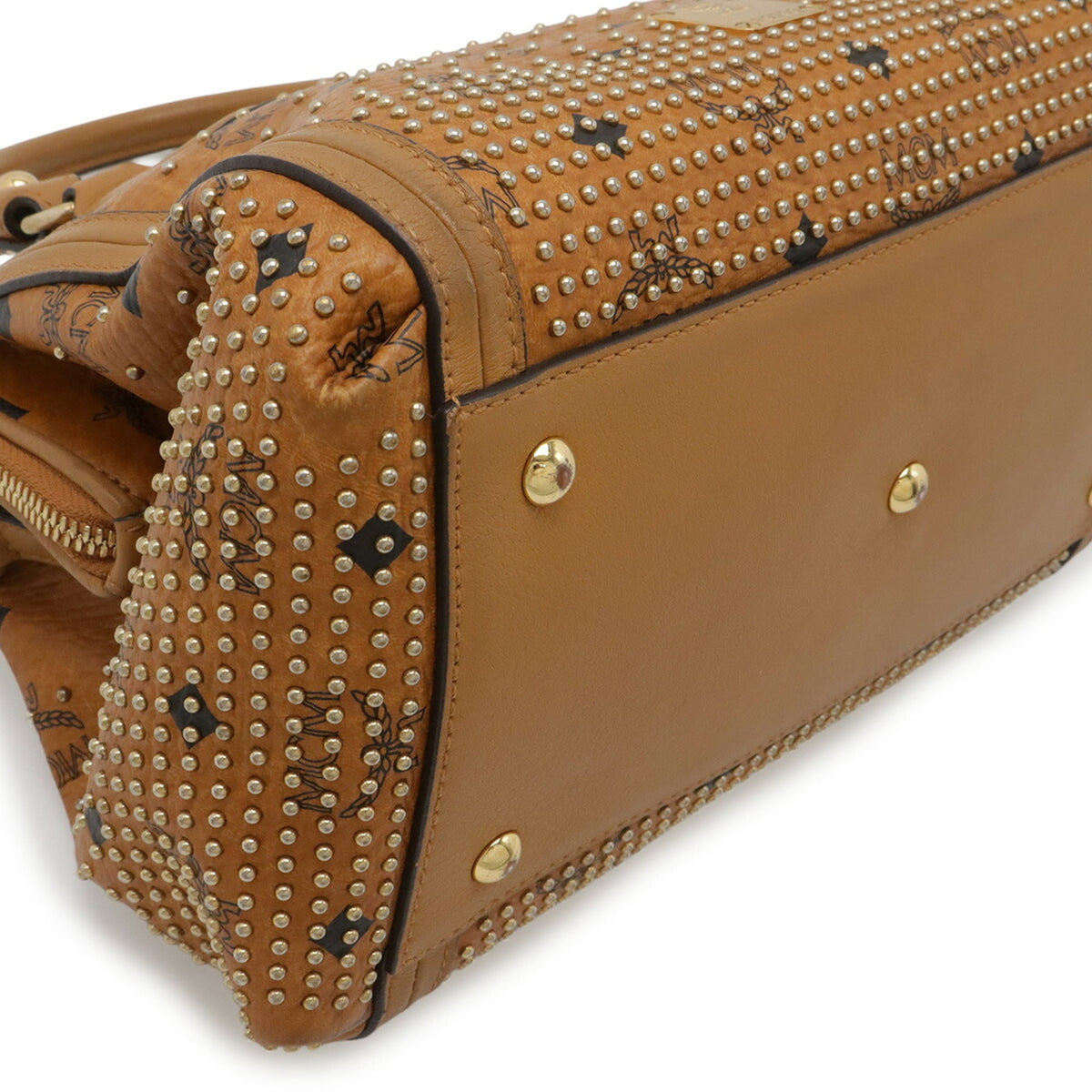 Mcm Pvc Leather Handbag Shoulder Bag (Pre-Owned)