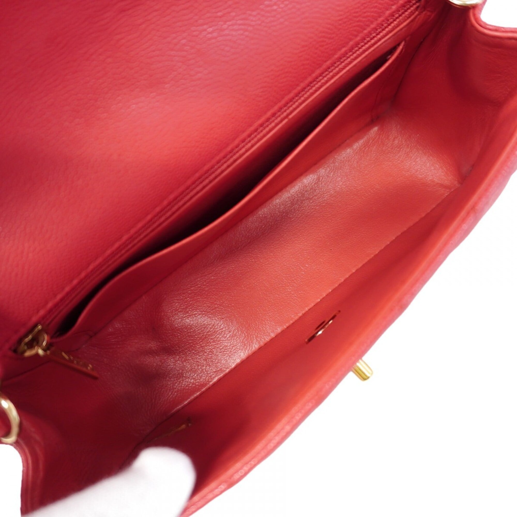 Chanel Pink Grained Calfskin Shoulder Bag (Pre-Owned)