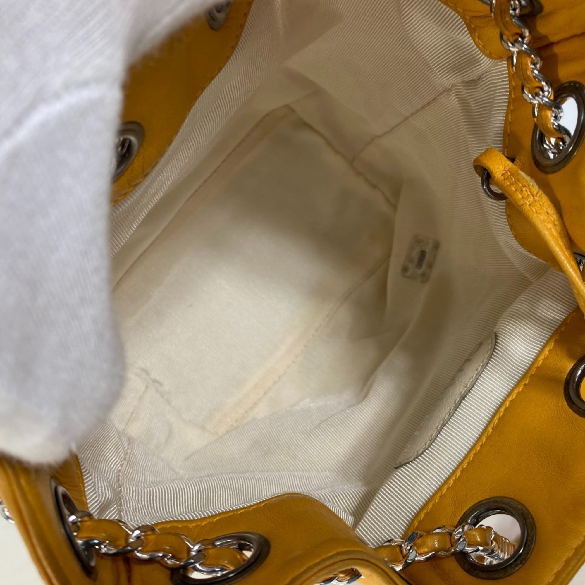 Chanel Yellow Leather Backpack (Pre-Owned)