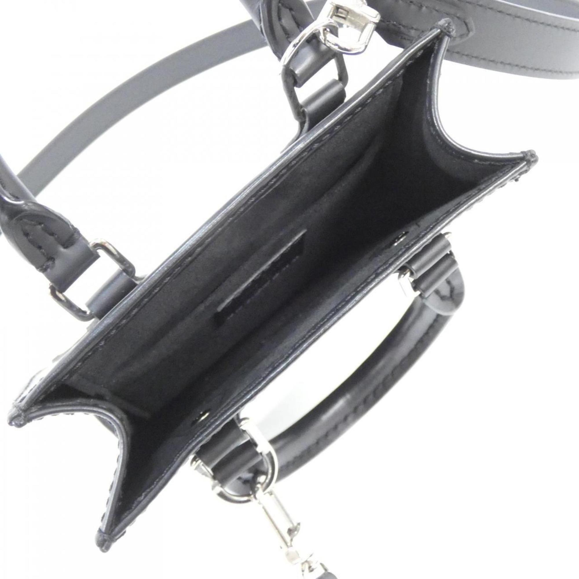 Louis Vuitton Black Leather Handbag (Pre-Owned)