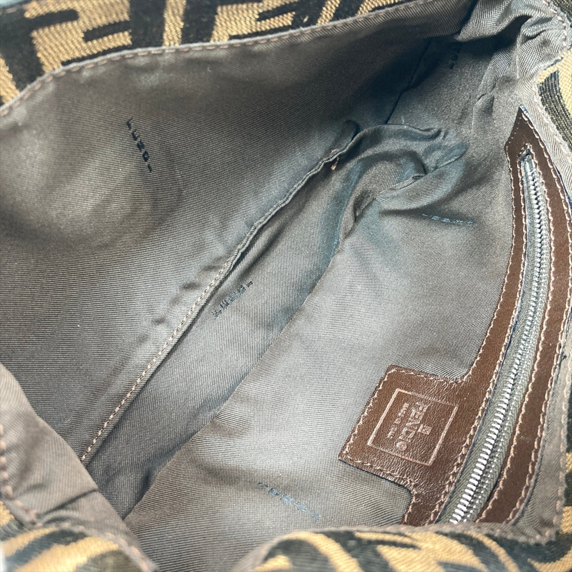 Fendi Brown Canvas Shoulder Bag (Pre-Owned)