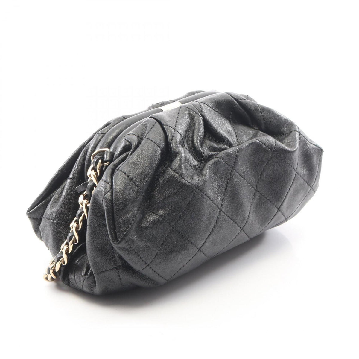 Chanel Black Leather Handbag Shoulder Bag (Pre-Owned)
